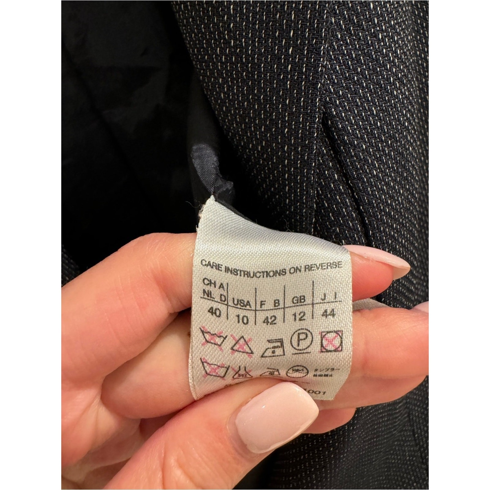 MaxMara Gray and White Textured Blazer Jacket