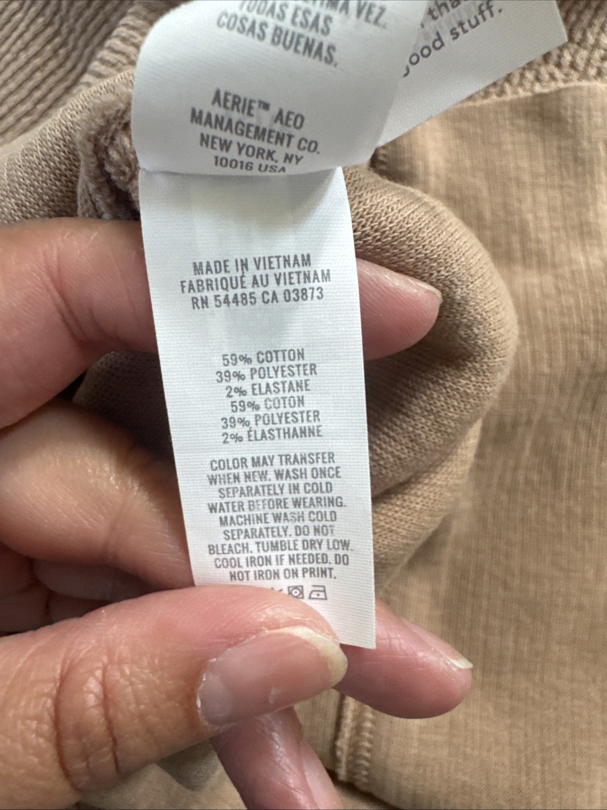 Aerie Brown Tan Pullover Sweatshirt Long Sleeve, Size XS RN54485 CA03873
