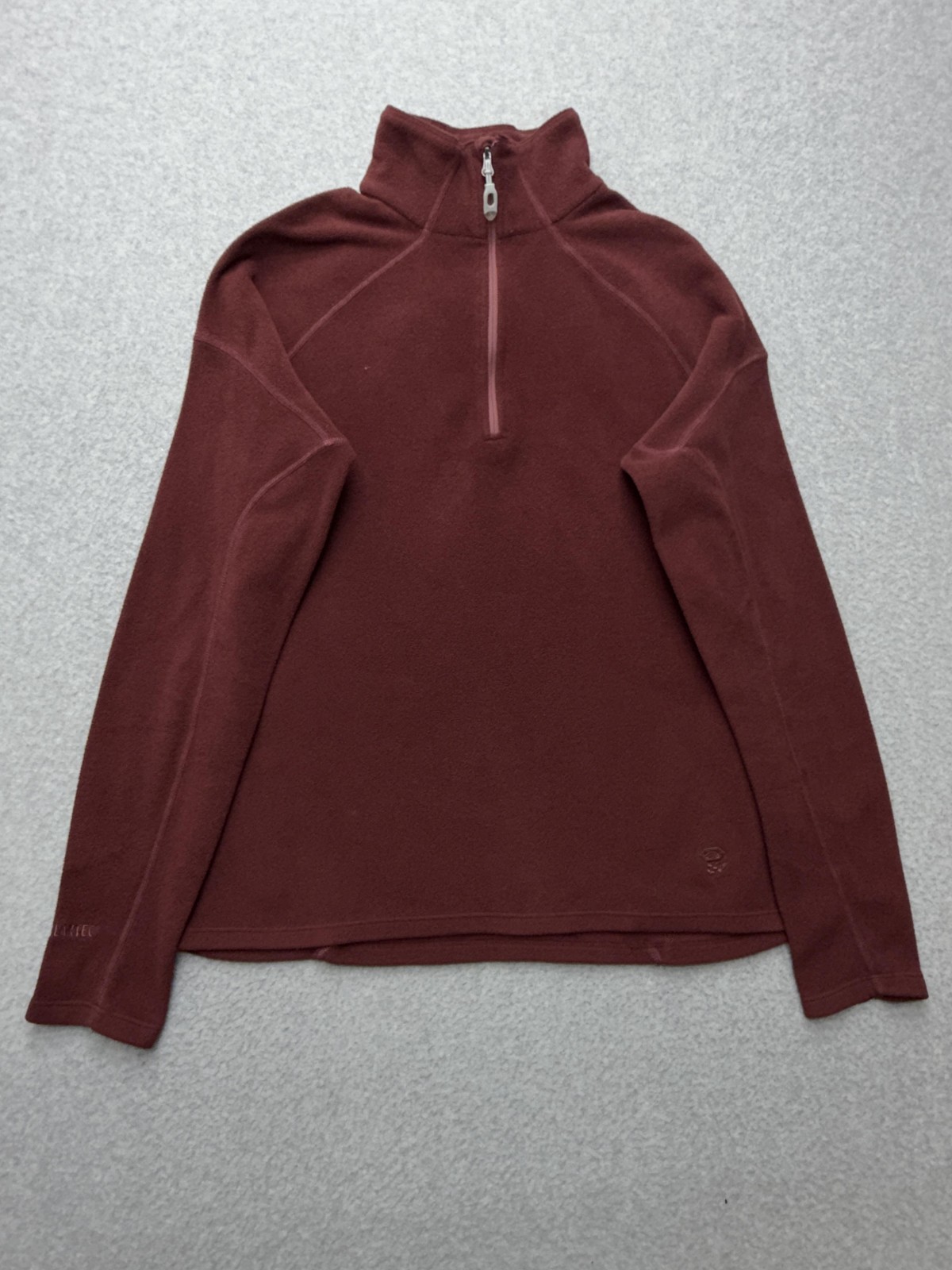Mountain Hardwear Fleece Pullover Womens Medium Burgundy Quarter Zip Polartec