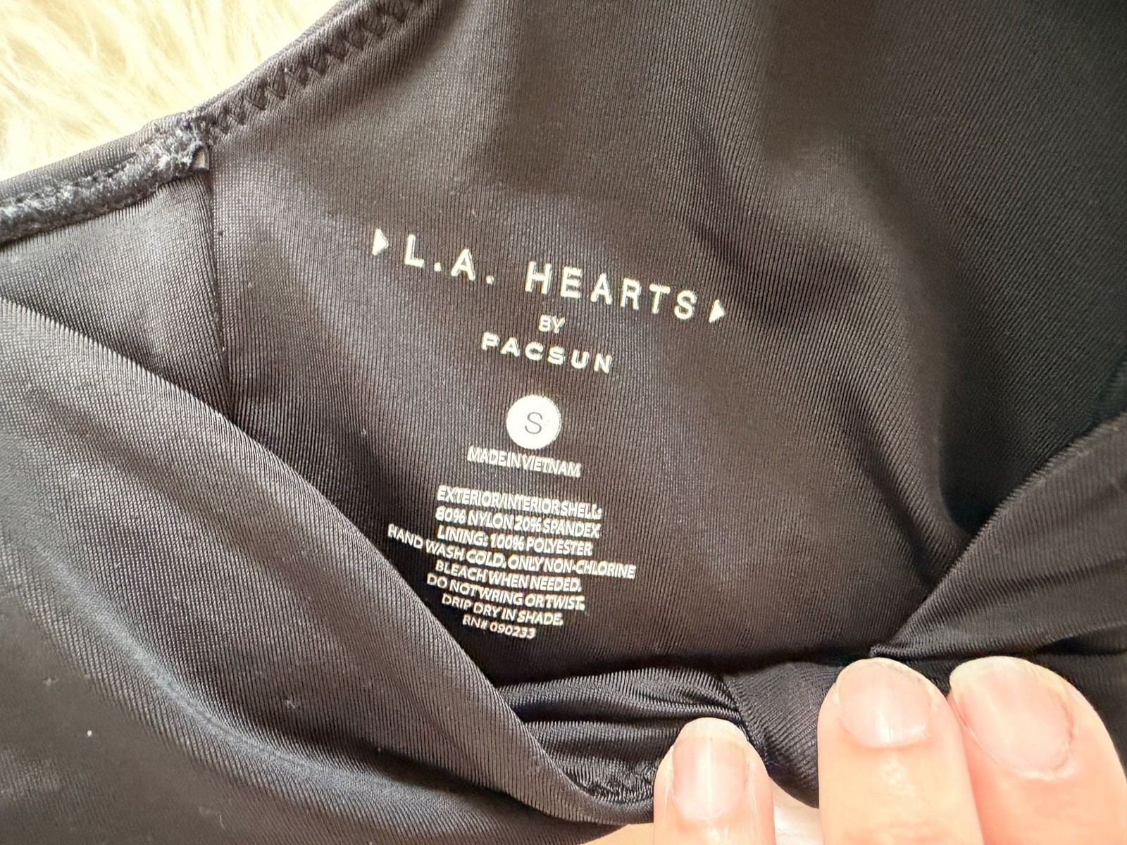 L.A. Hearts by PacSun Black Knot Front Bralette Bikini Top