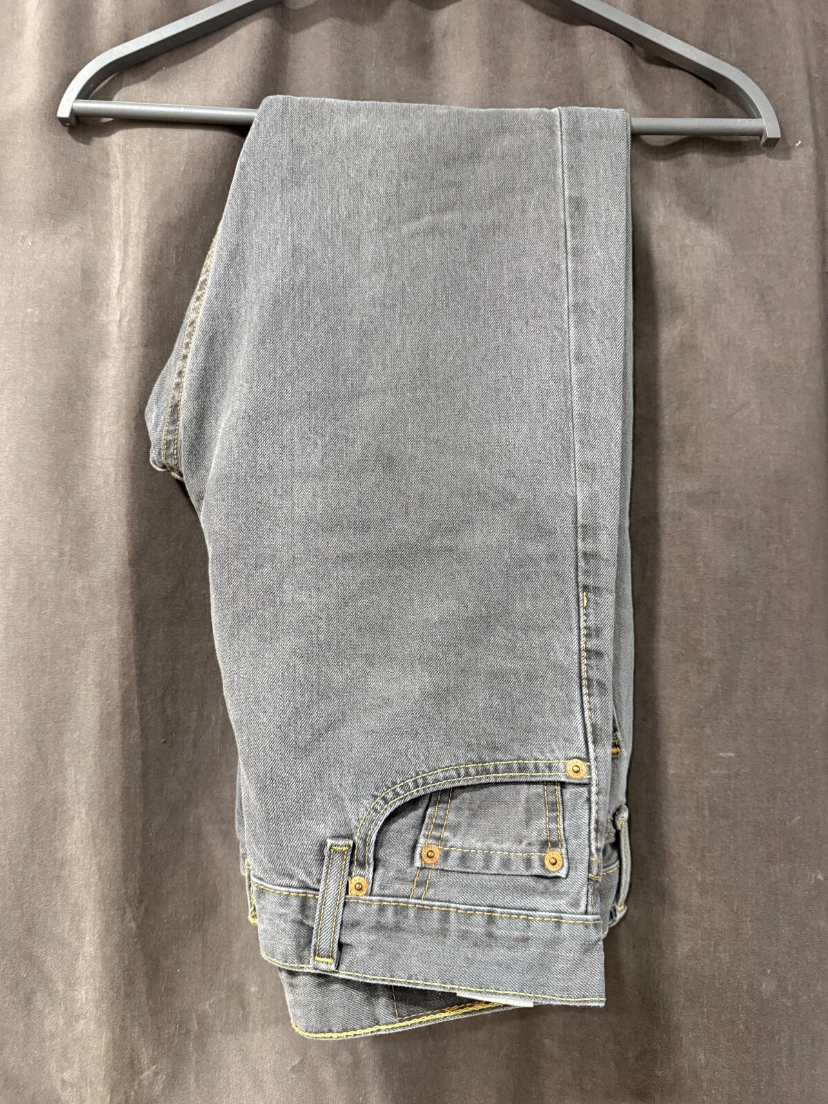 Levis 513 Gray Denim Cotton 32×30 Jeans – Defect