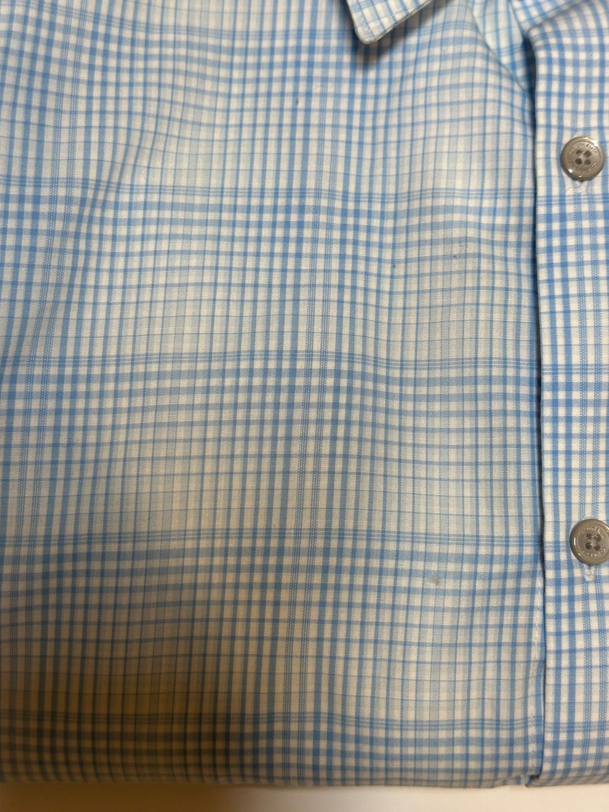 Calvin Klein Slim Fit Non Iron Blue Check Shirt Men’s L 16-16.5 NWOT
