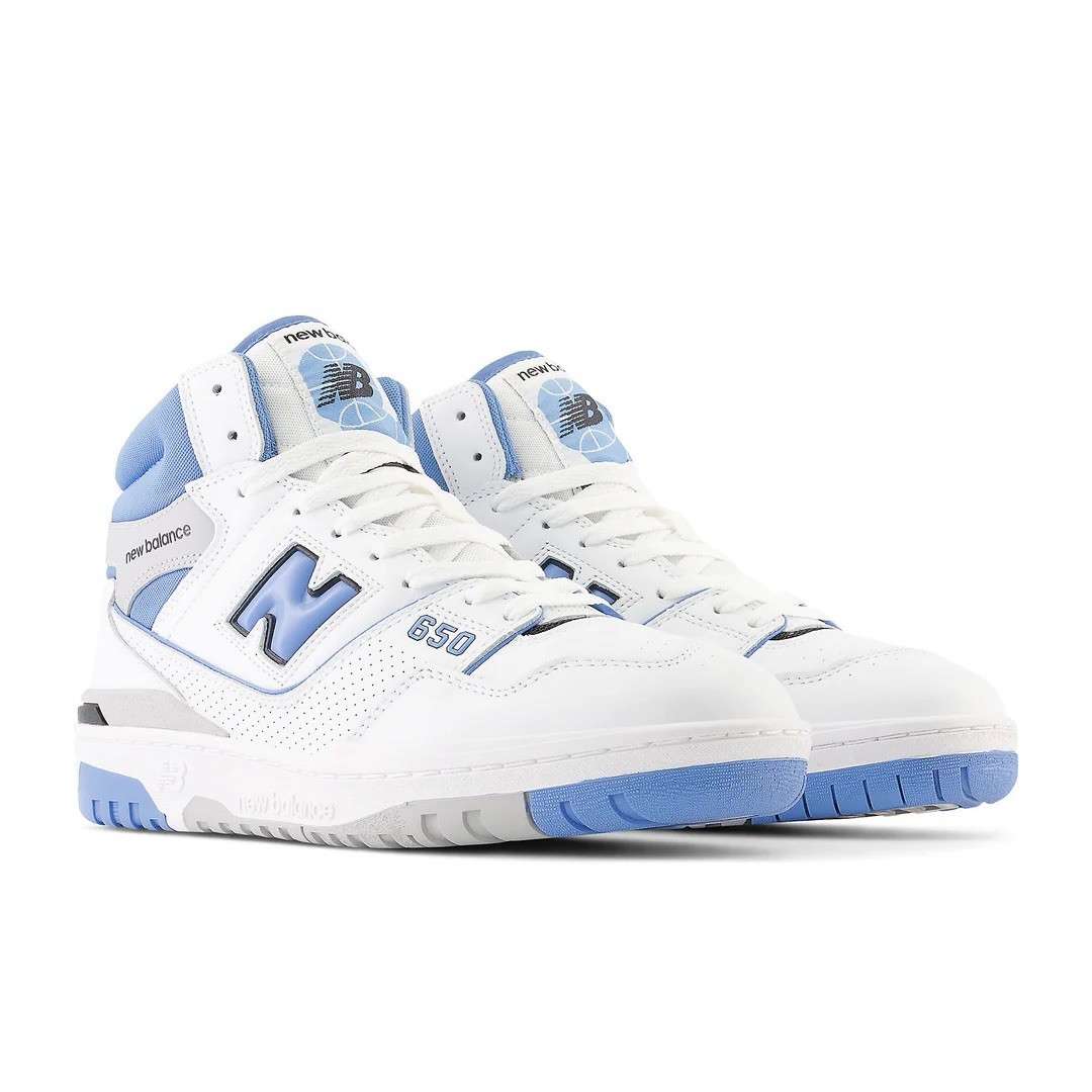 Men New Balance NB 650 R Mid Top Athletic Sneakers Shoes White/Blue BB650RCK