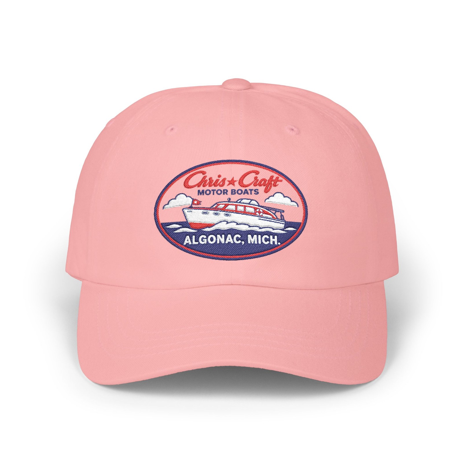 Chris-Craft Motor Boats Algonac MI Boating Retro Cabin Cruiser Embroidered Hat