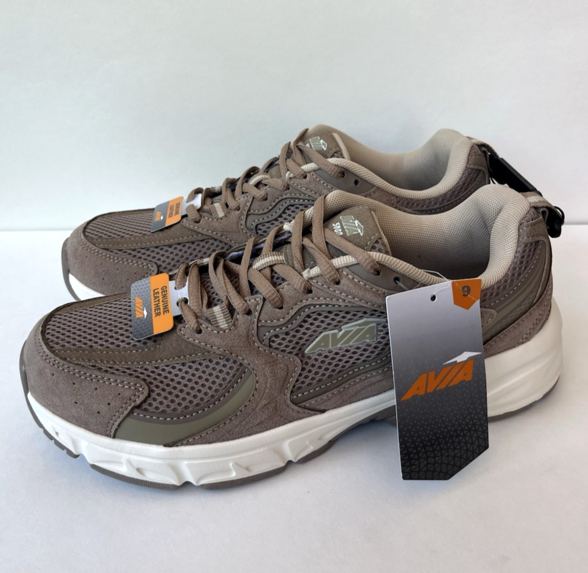 Avia Mens 5000 Performance Athletic Shoes Sneakers Leather & Suede Brown Size 9