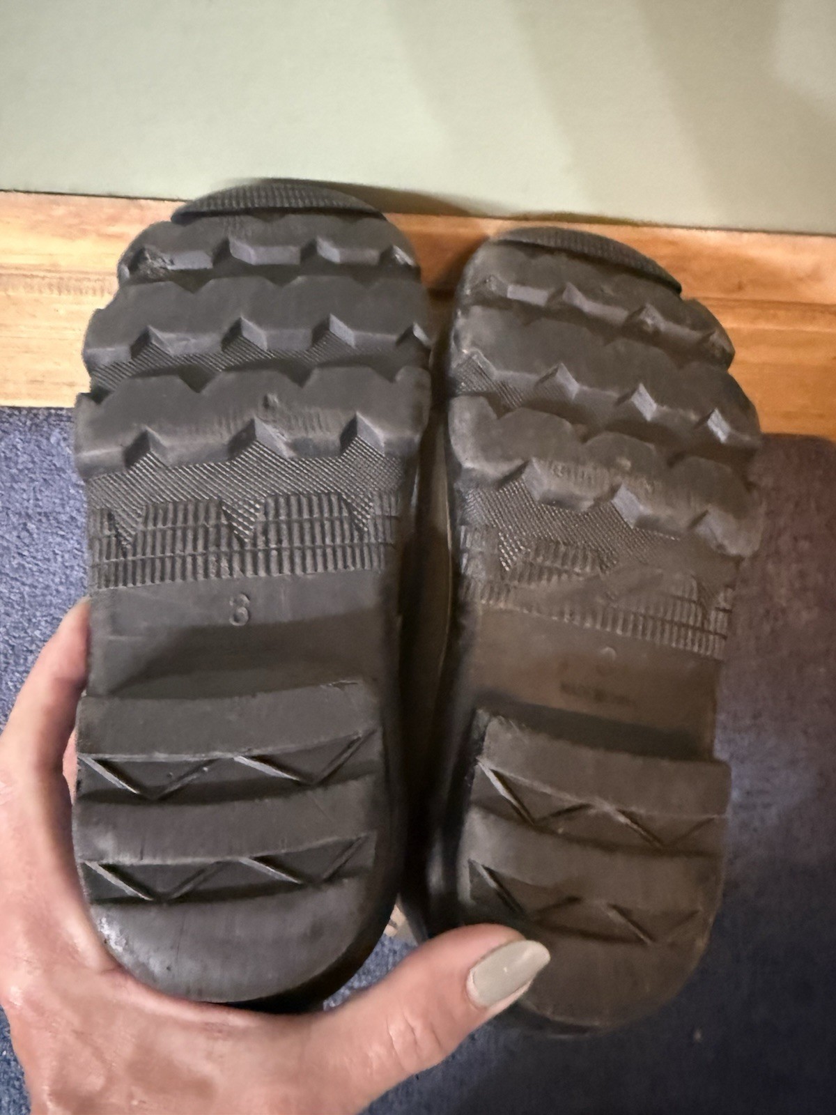 Waterproof Kids Size 3 D Rubber Pvc Boots By Magellan Gently Used.