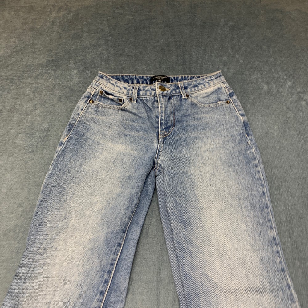Ed Hardy Multi Tattoo Jeans Womens 26 Blue Denim Light Wash Mid Rise Pockets
