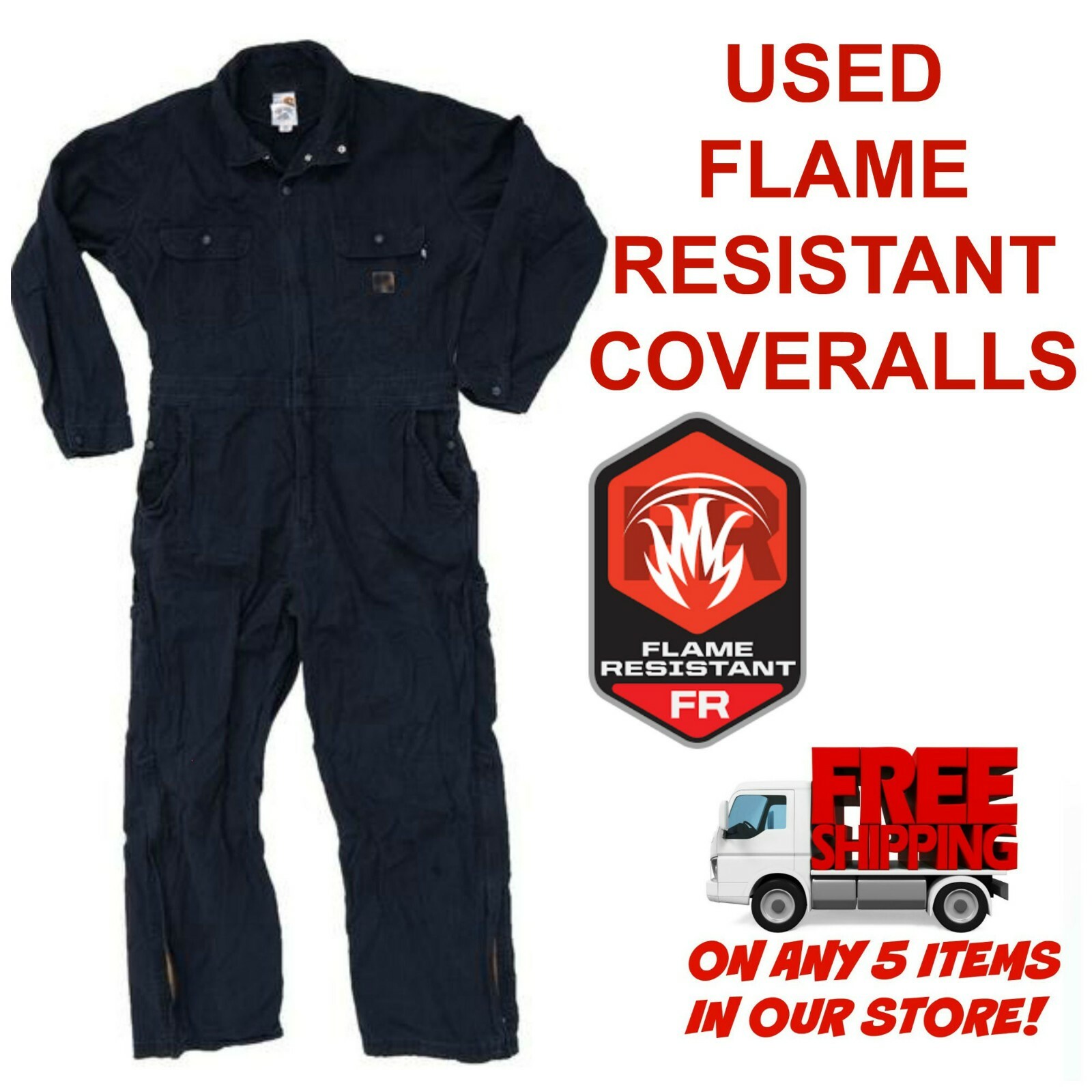 Used Flame Resistant FR Coveralls Cintas Redkap Unifirst G&K
