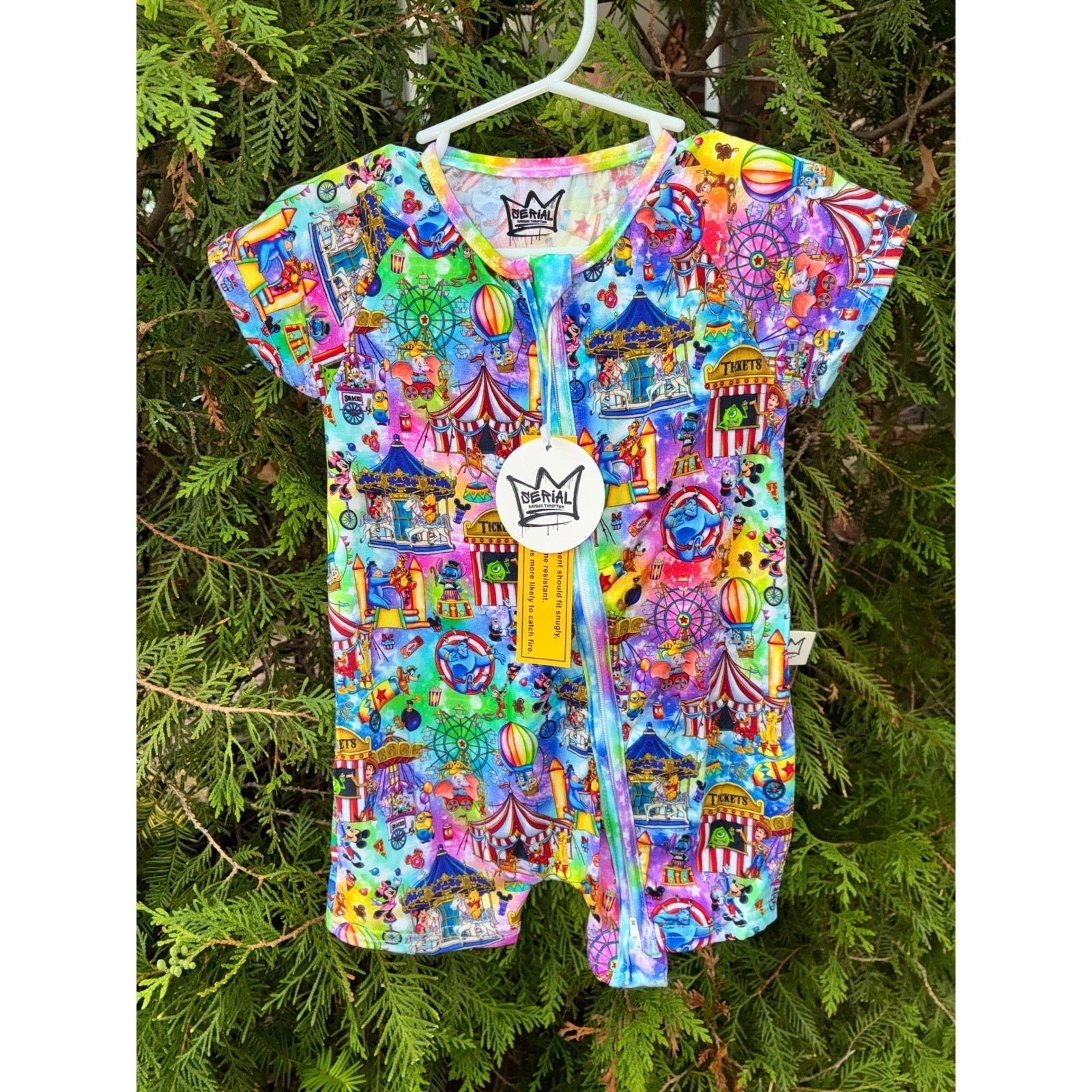 Serial Bamboo Feral at the Circus 2.0 Shortie 6/12M NWT