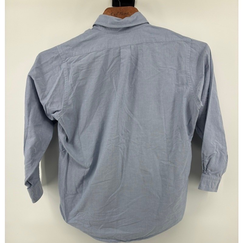 VTG Brooks Brothers Makers 16/33 All Supima Cotton OCBD Oxford Cloth USA Blue