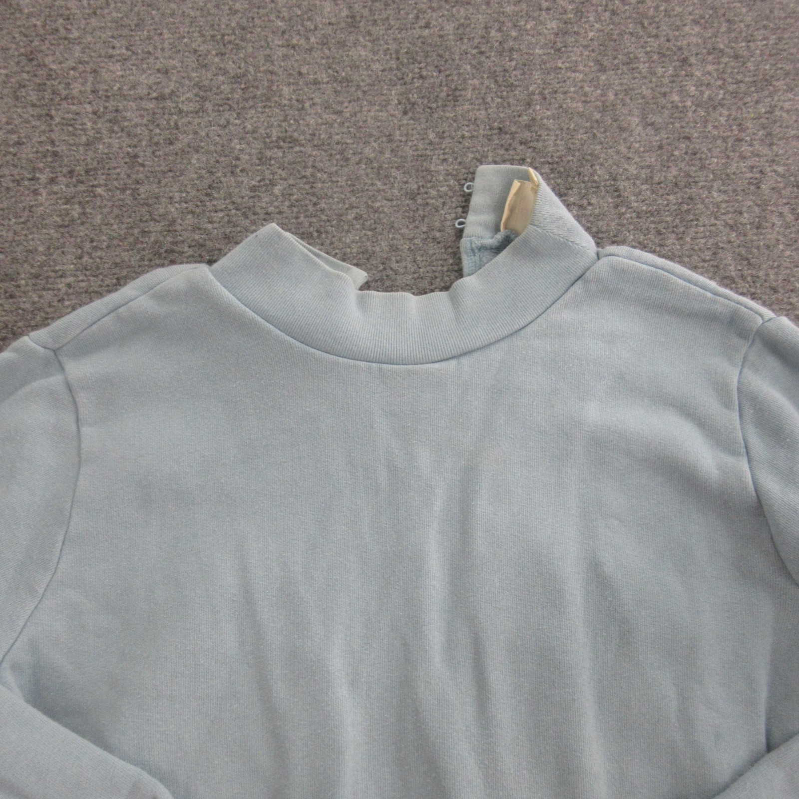 Sezane Sweatshirt Womens Small Blue 100% Cotton Fleece Crewneck Pullover Cozy