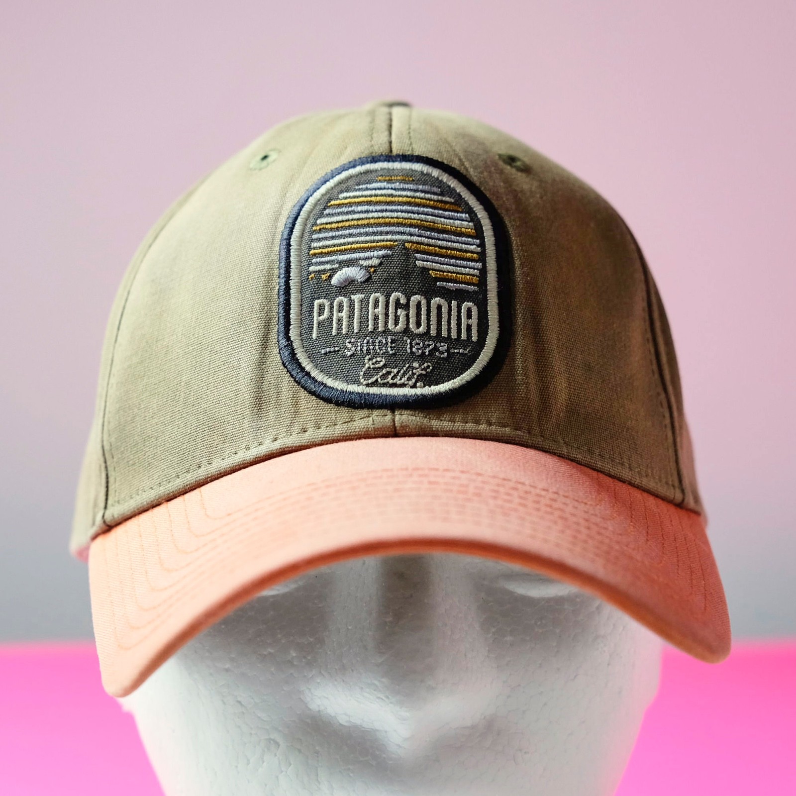 Patagonia Vesper Roger That Hat Logo Fatigue Green Adjustable Snapback Cap