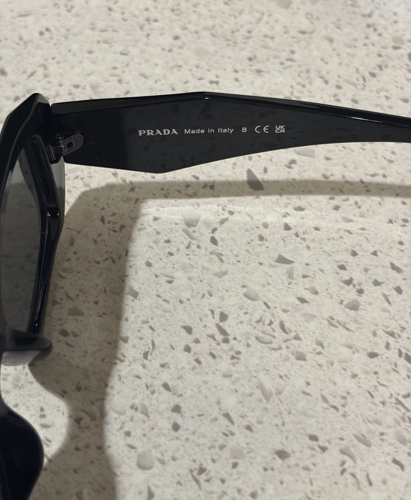 Prada Milano black rectangular sunglasses