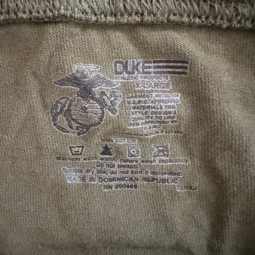 VTG 80s 90s Duke Athletic Military Single Stitch T Shirt XL Paper Thin USA Made