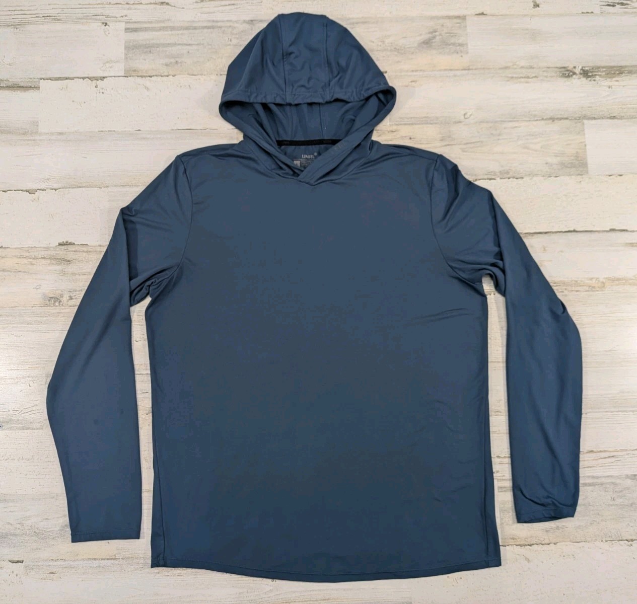 UNRL Hoodie Mens Large Blue Lightweight Performance Stretch Pullover