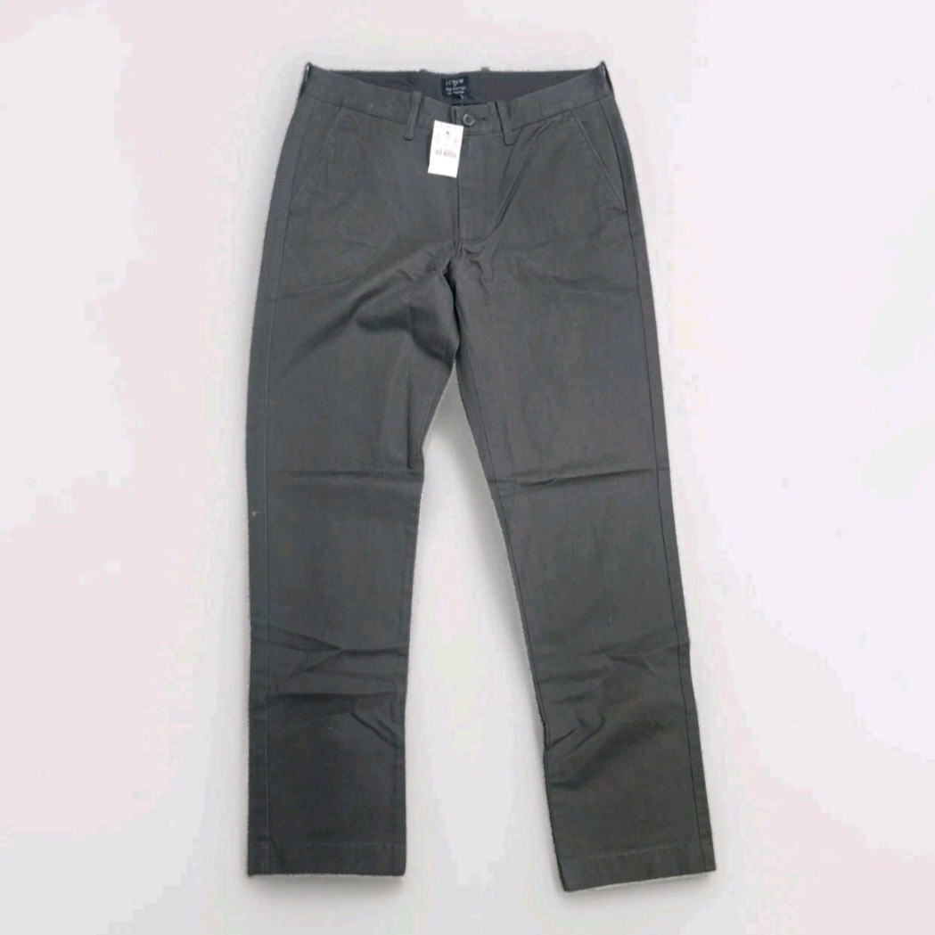J. Crew The Sutton Chino Pants 32×31 Olive Green Straight Fit Cotton Trouser NWT