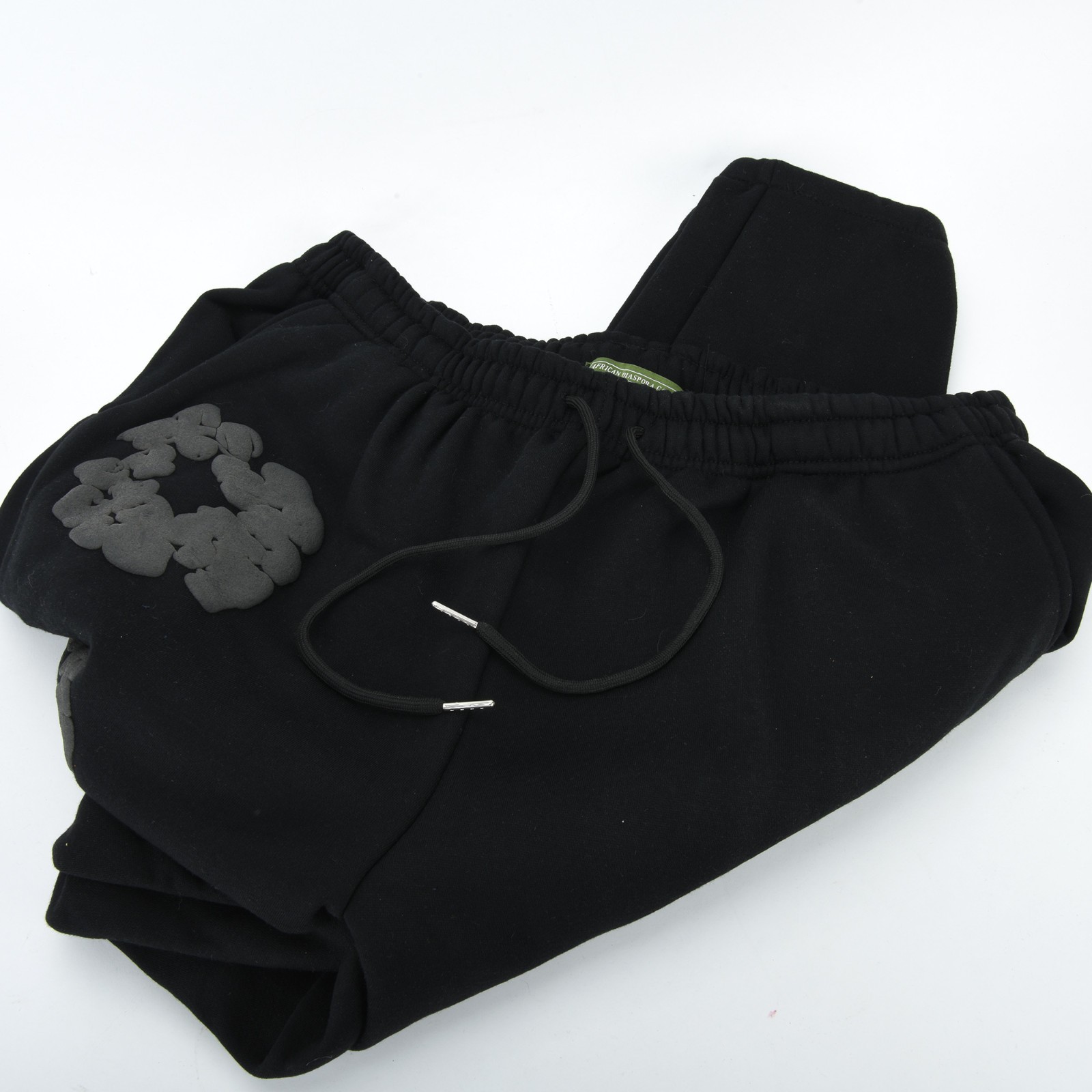 Denim Tears Mono Cotton Wreath Sweatpants Pants Black Monochrome New