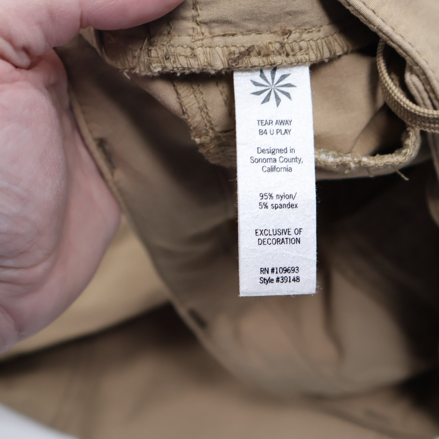 Athleta Women’s Pants Khaki 4P Nylon Spandex Stretch Wide Leg Cargo