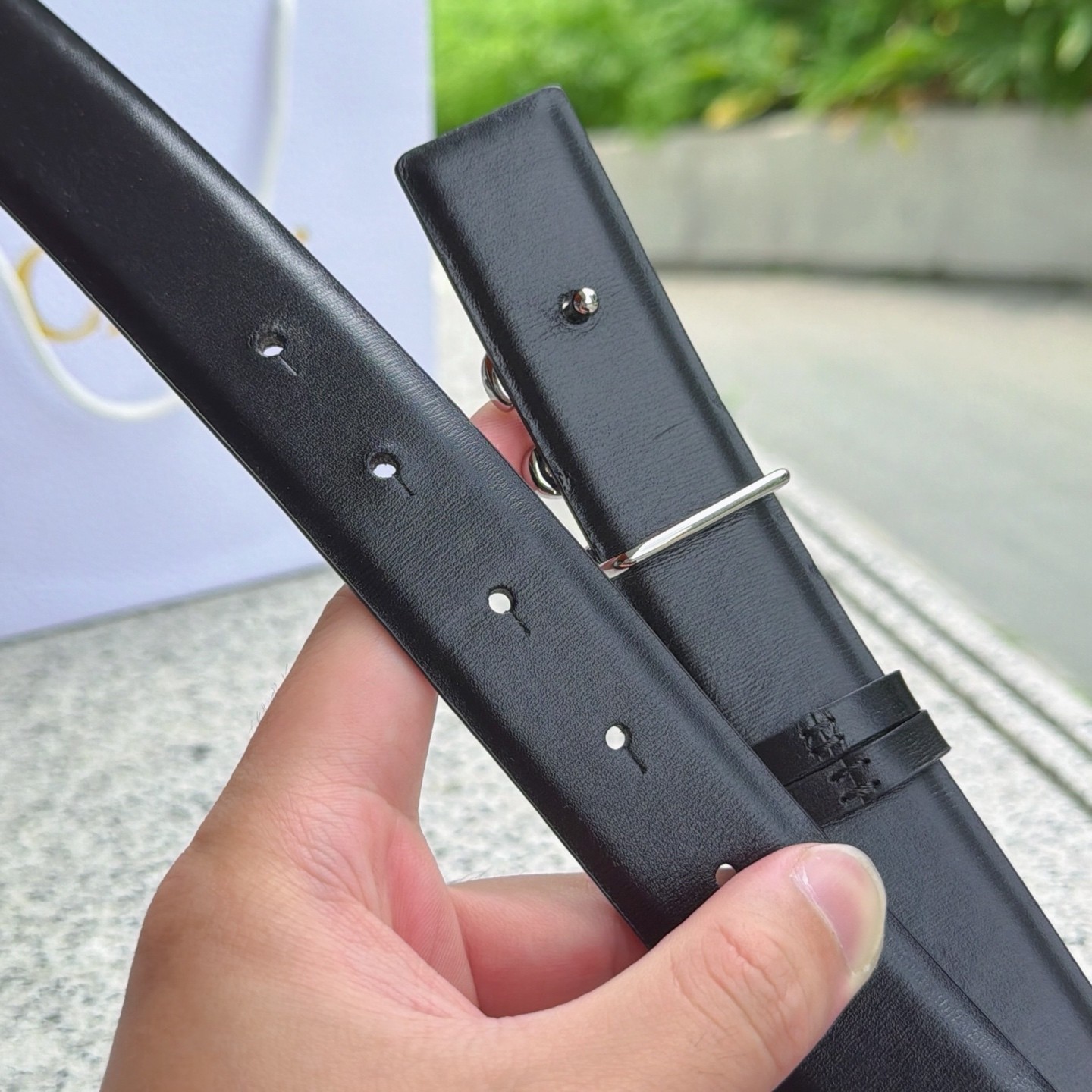 Chloe Black leather belt