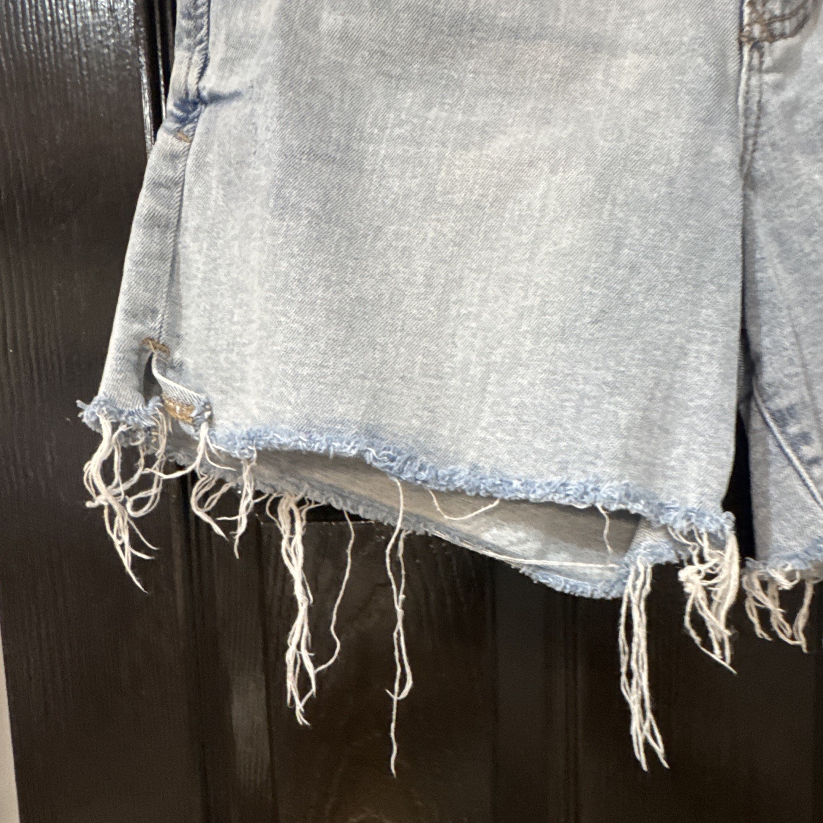 Dear John American Classic Women’s 29 Light Wash Denim Cutoff Shorts Mid Rise