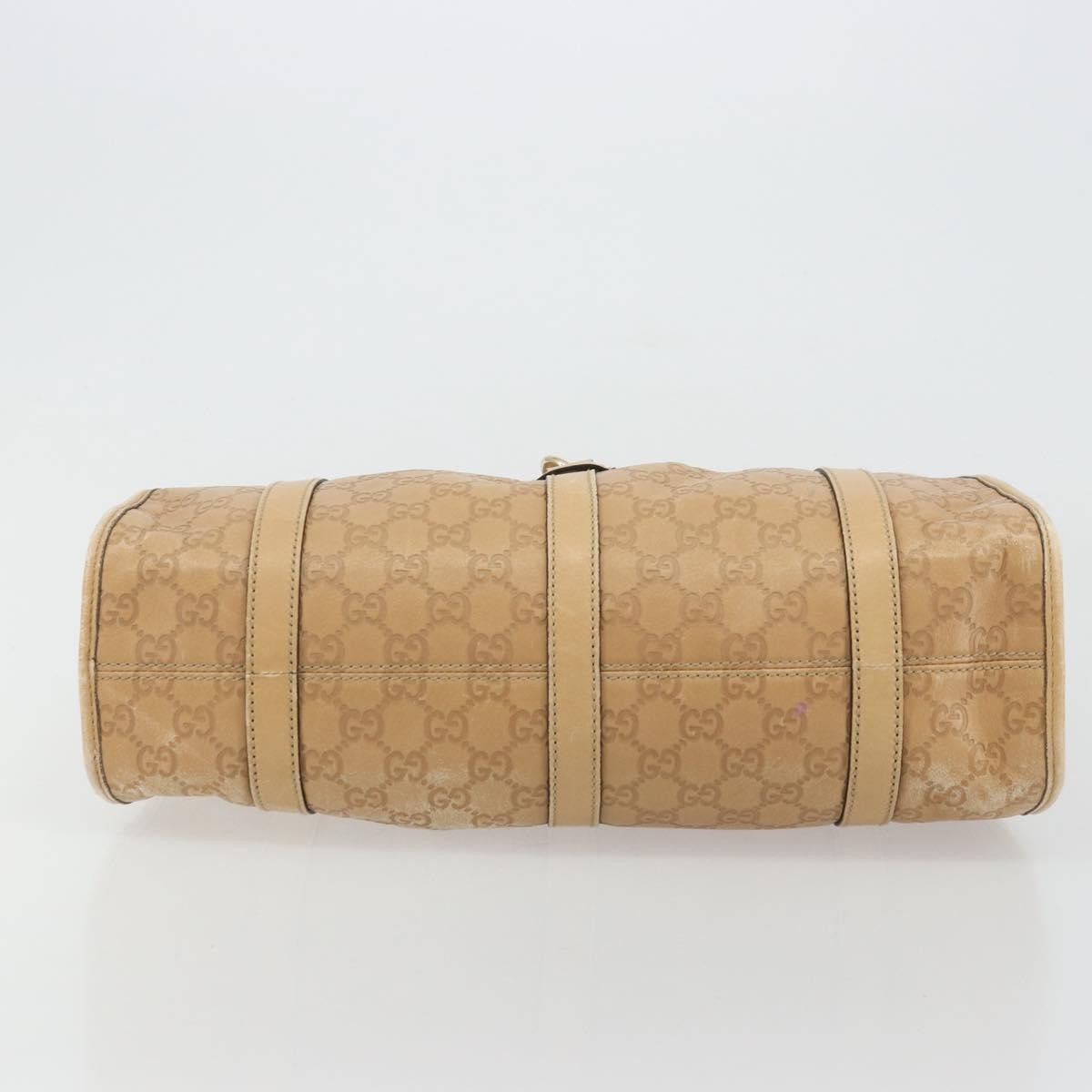 GUCCI GG Canvas Guccissima Jackie Bag Leather Gold Beige 203494 Auth ep14099