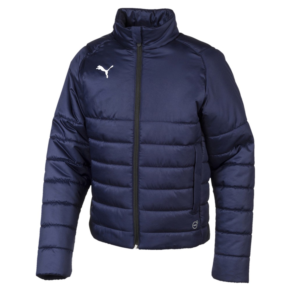 PUMA Liga Padded Full Zip Jacket Youth Boys Blue Casual Athletic Outerwear 65562