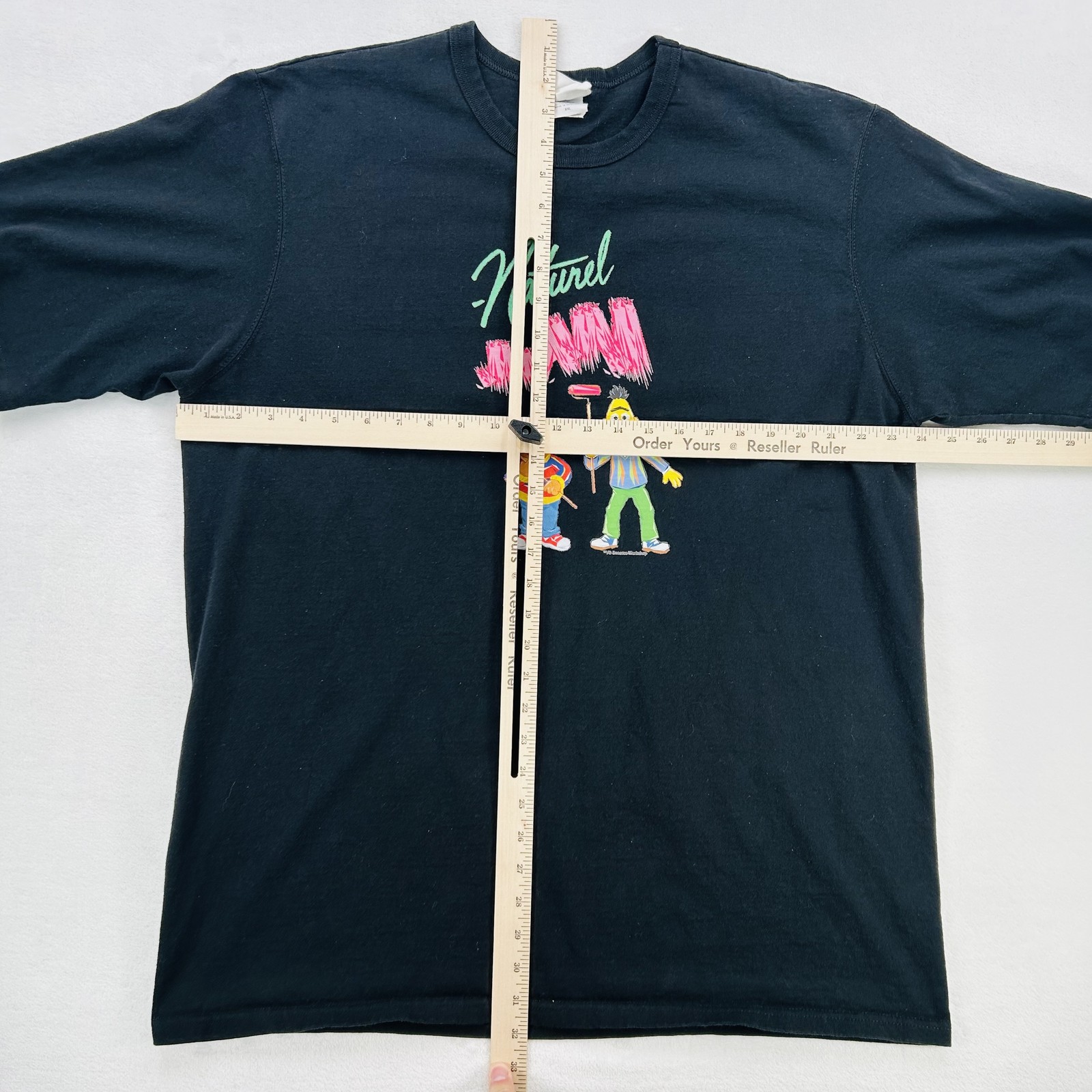 Sesame Street Shirt Mens 2XL Black Naturel Bert Ernie Champion Tee Y2K Collab