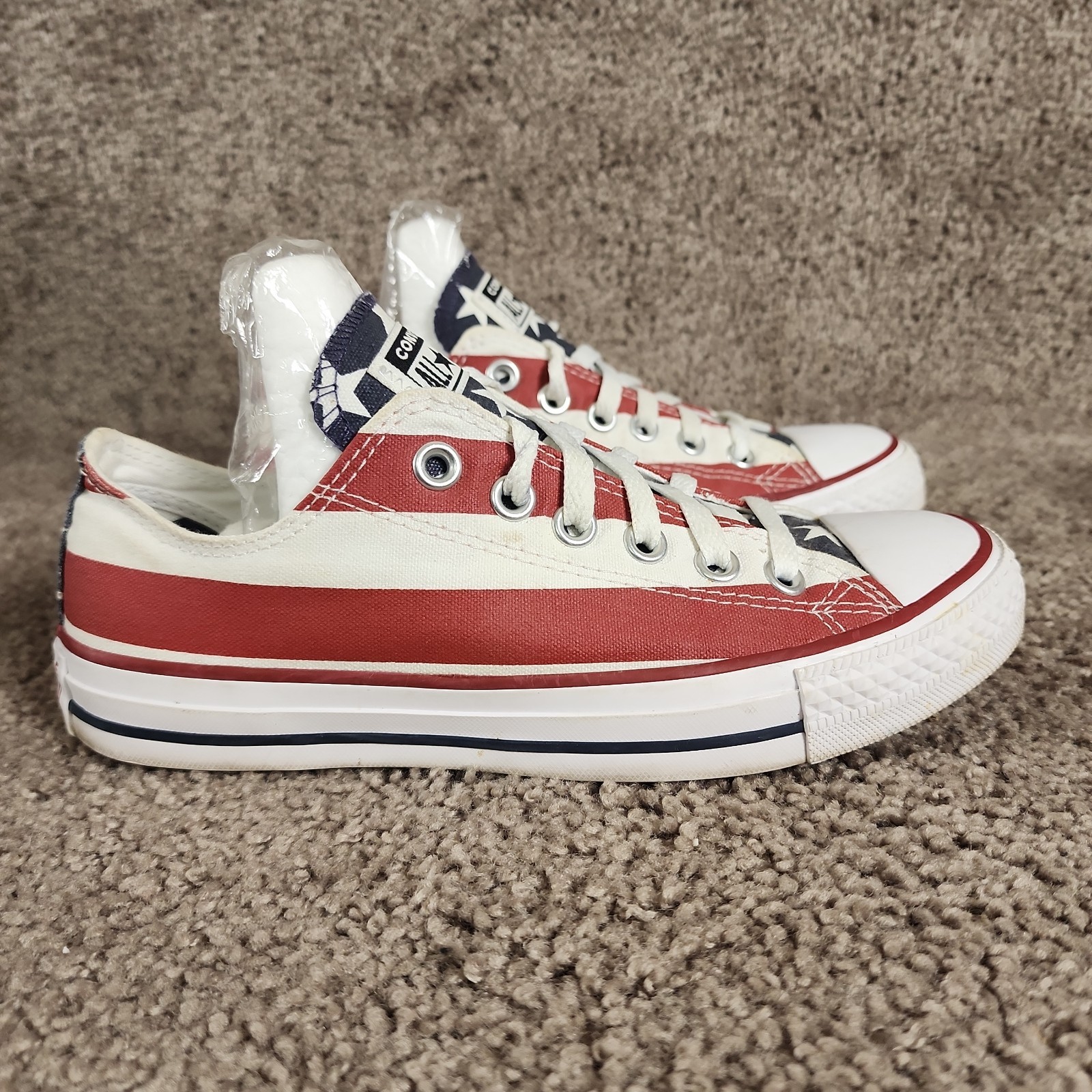 Converse All Star Low Top American Flag Sneaker Size Men 5 Women 7 World Cup
