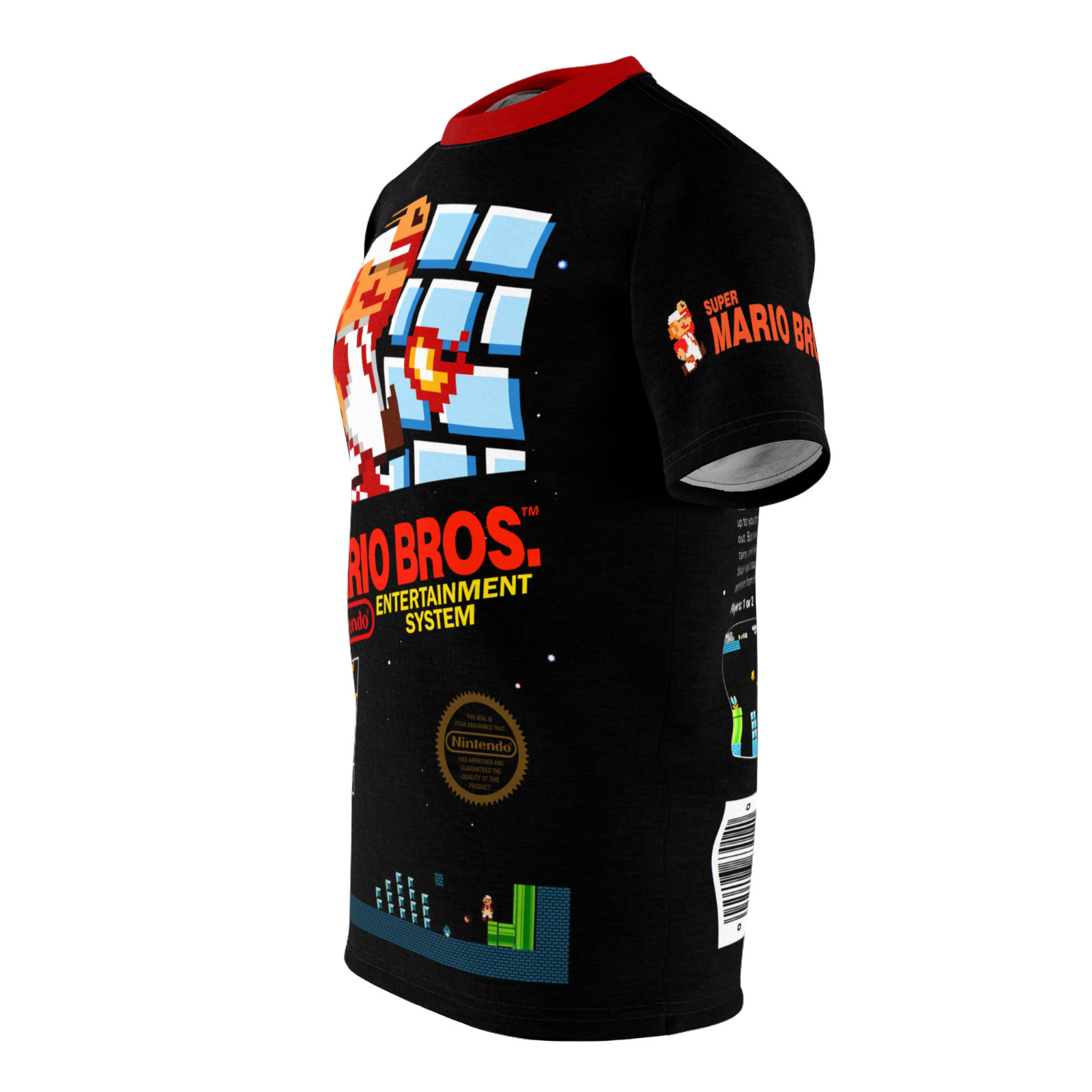Super Mario Bros. 1985 NES Retro Vintage Nintendo Video Game Cover T-Shirt