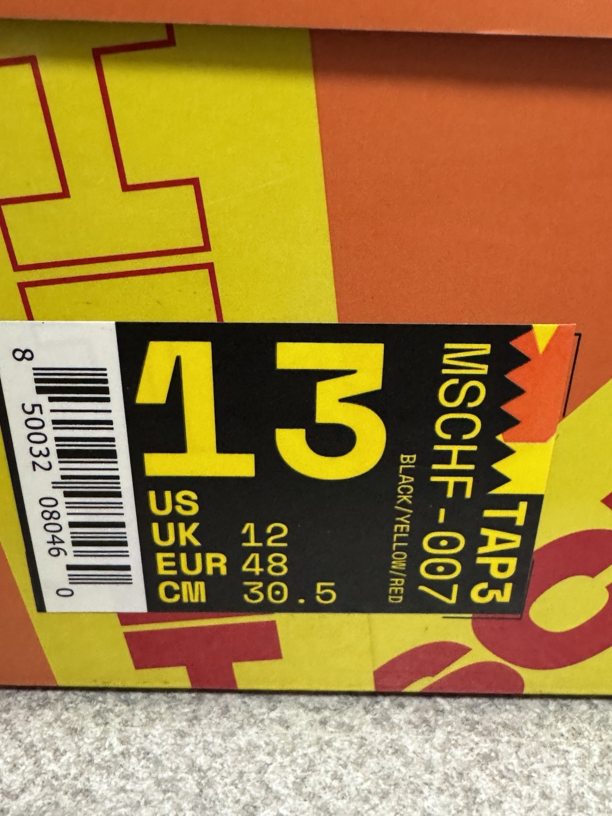 Size 13 – MSCHF X TAP3 Shoes Black Yellow MSCHF-007 NEW
