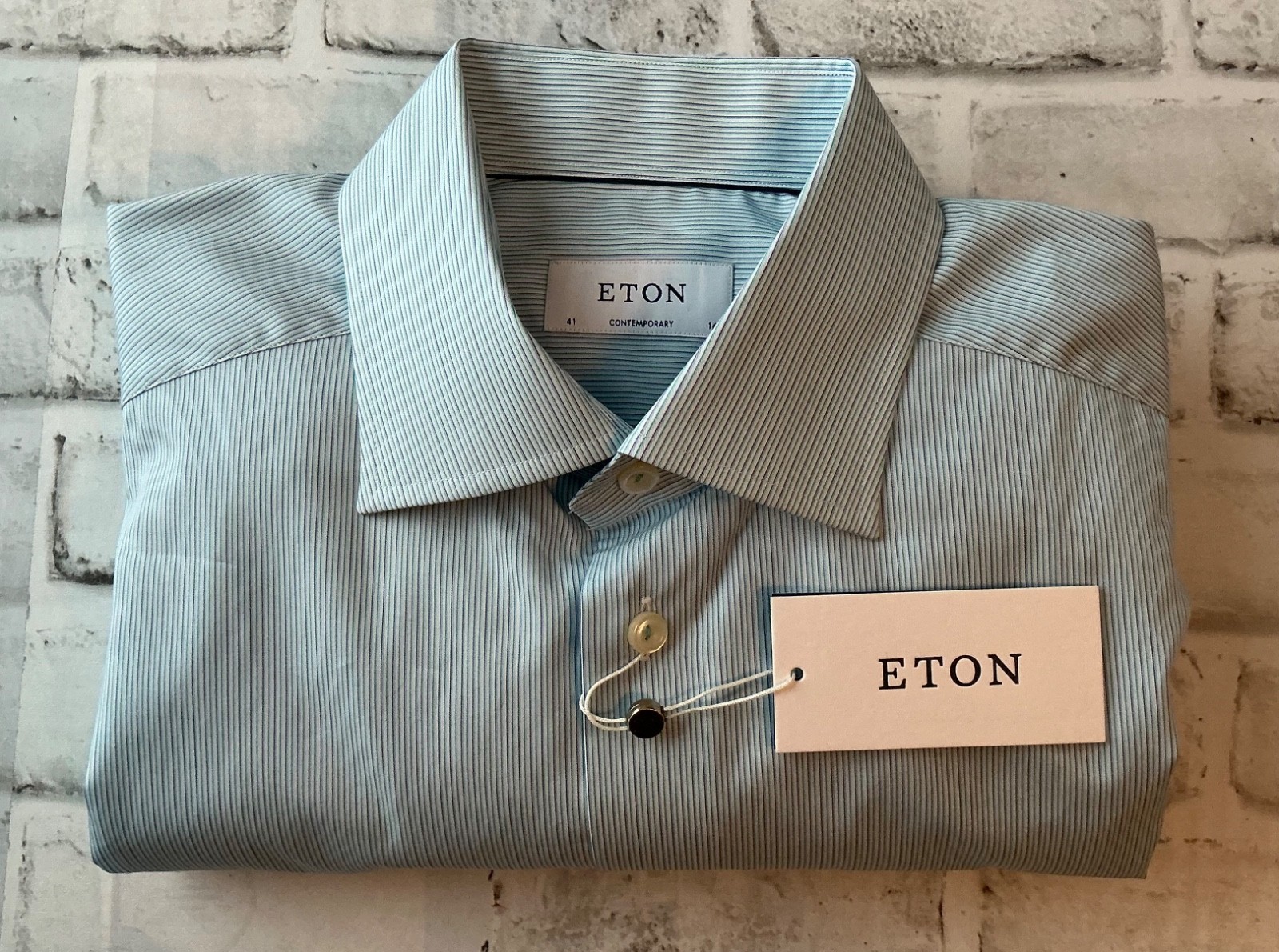 Eton Shirt Mens 41-16 Multicolor Contemporary Striped Long Sleeve Dress New