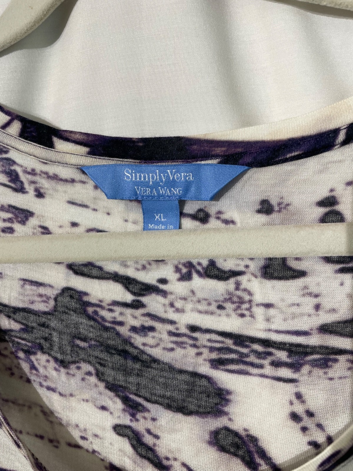 Simply Vera Wang Womens XL Multicolored Long Sleeve Blouse