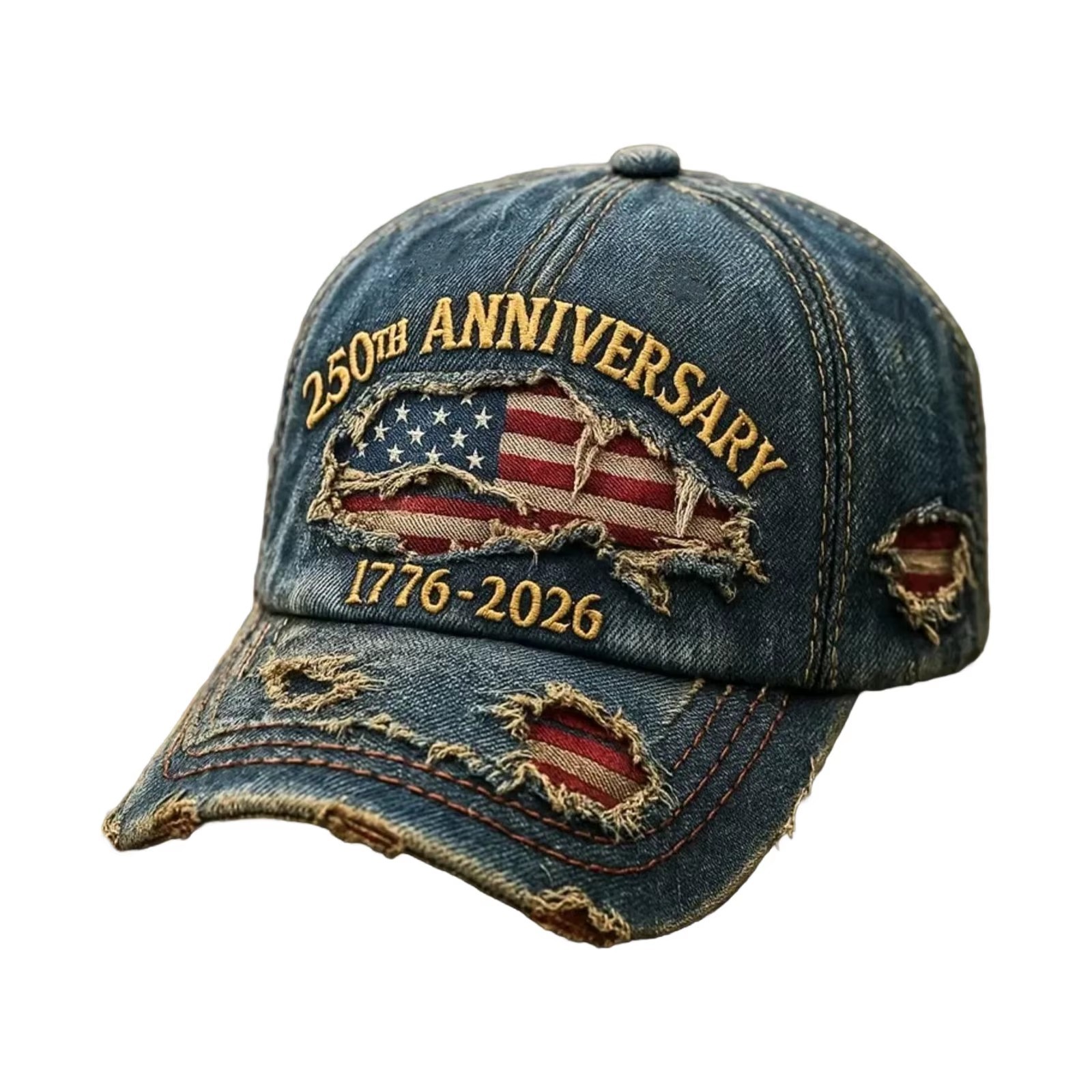 Vintage Washed Cotton Snapback Baseball Cap Unisex Adjustable Strap Sun