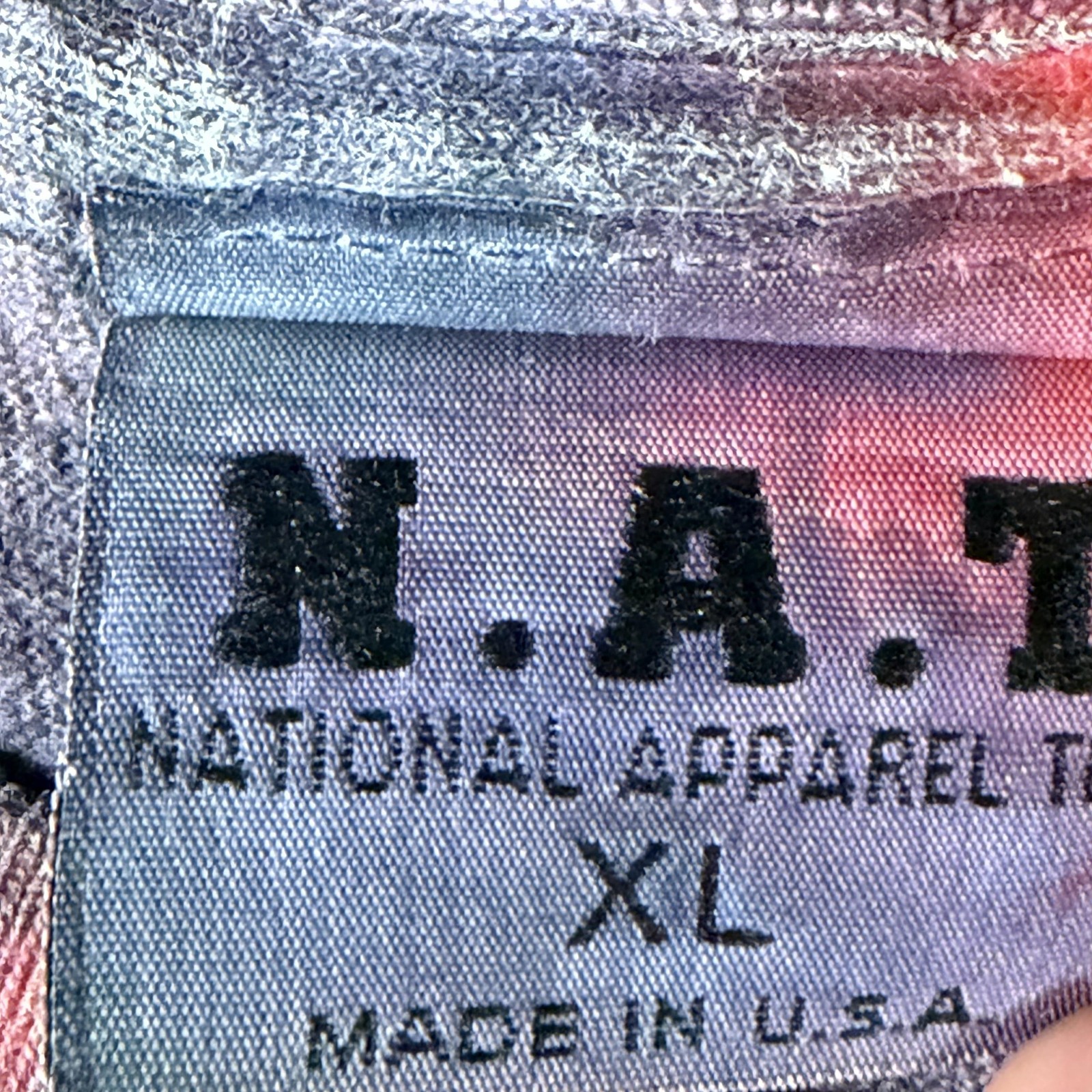 N.A.T. Shirt Mens XL Multicolor Tie Dye Nassau Bahamas USA Festival Hippie