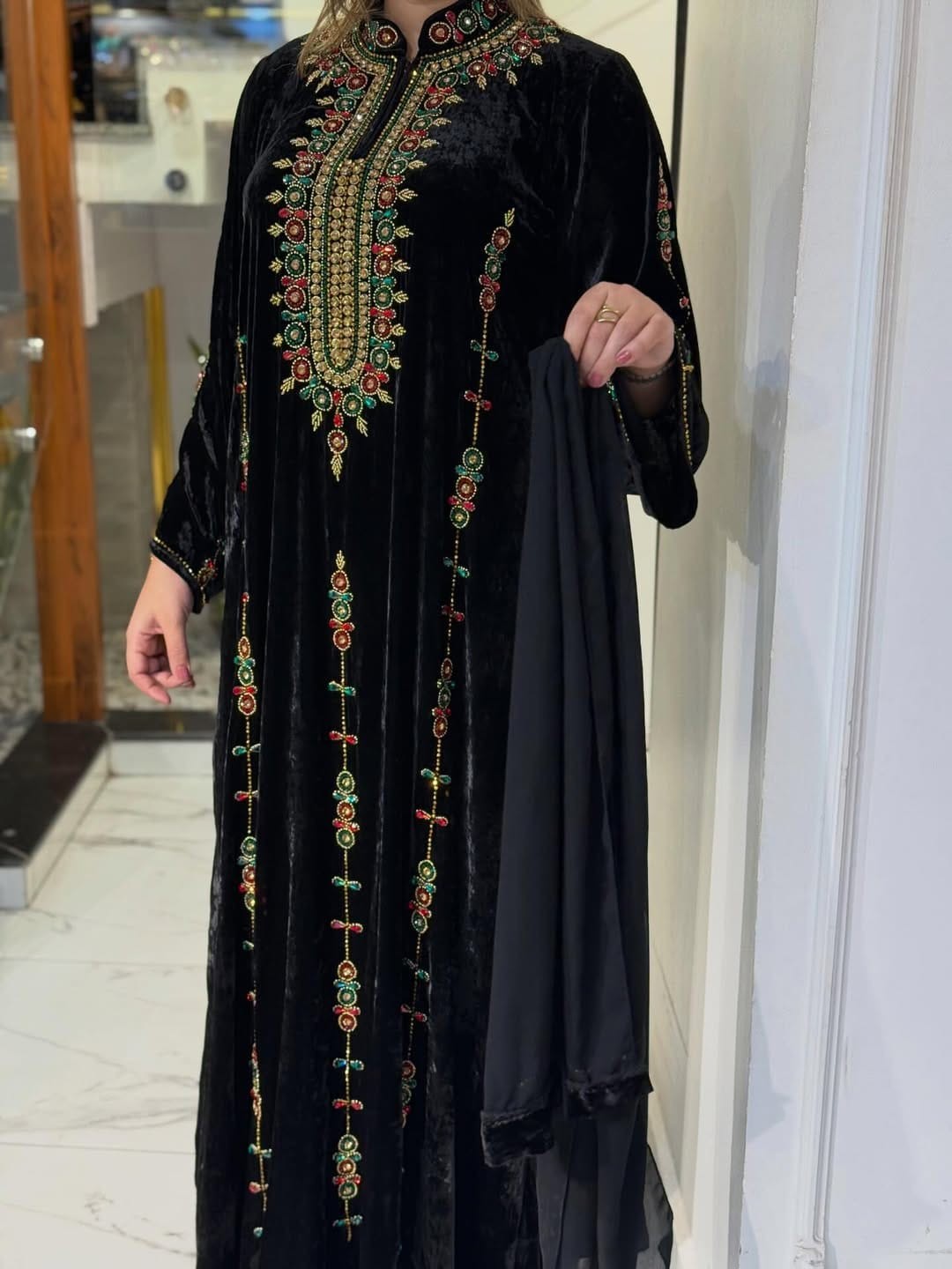 Velvet caftan abaya farasha jalabiya islamic clothing muslim evening caftan