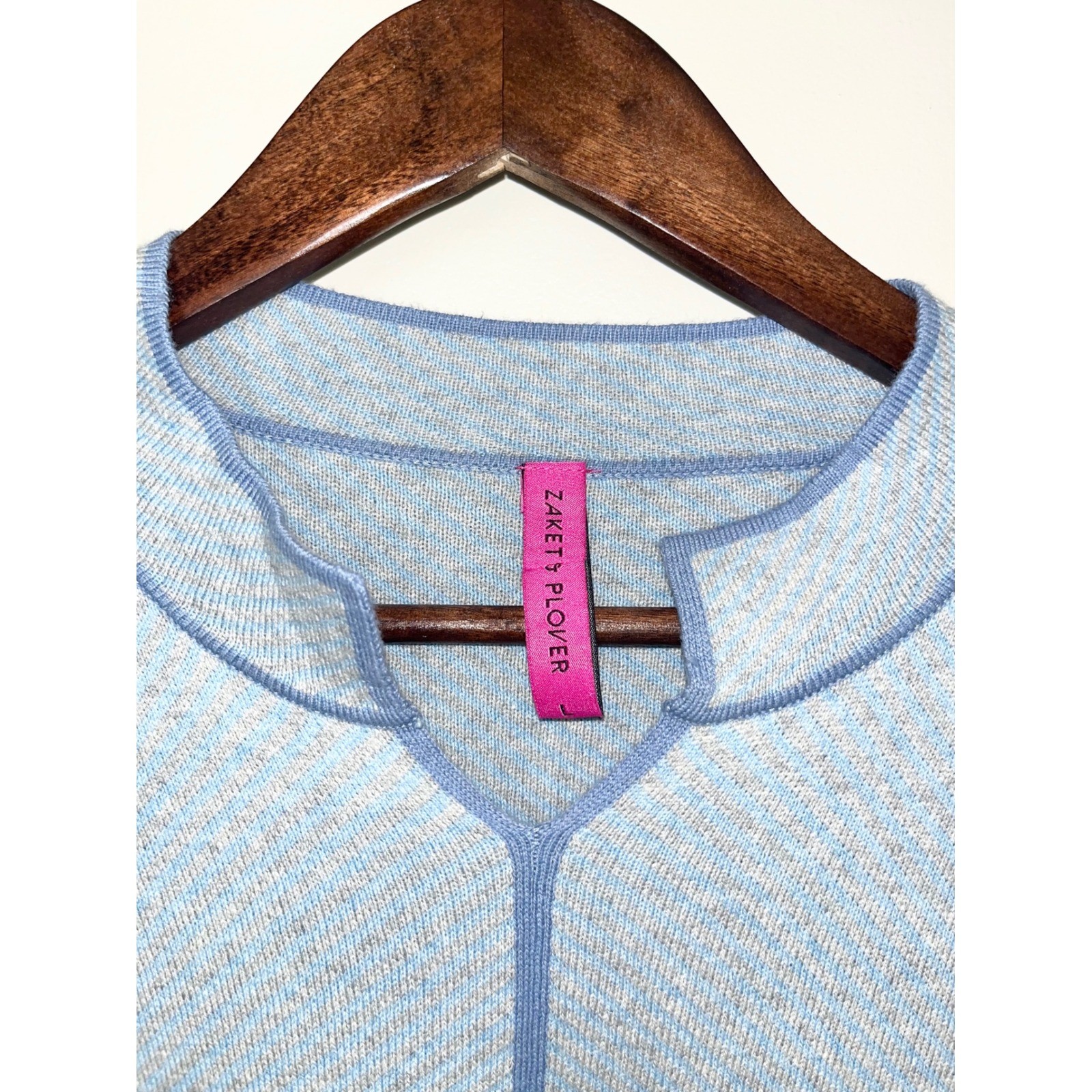 ZAKET & CLOVER Cashmere Neru Collar Sweater Sky Blue Women’s Casual| Large