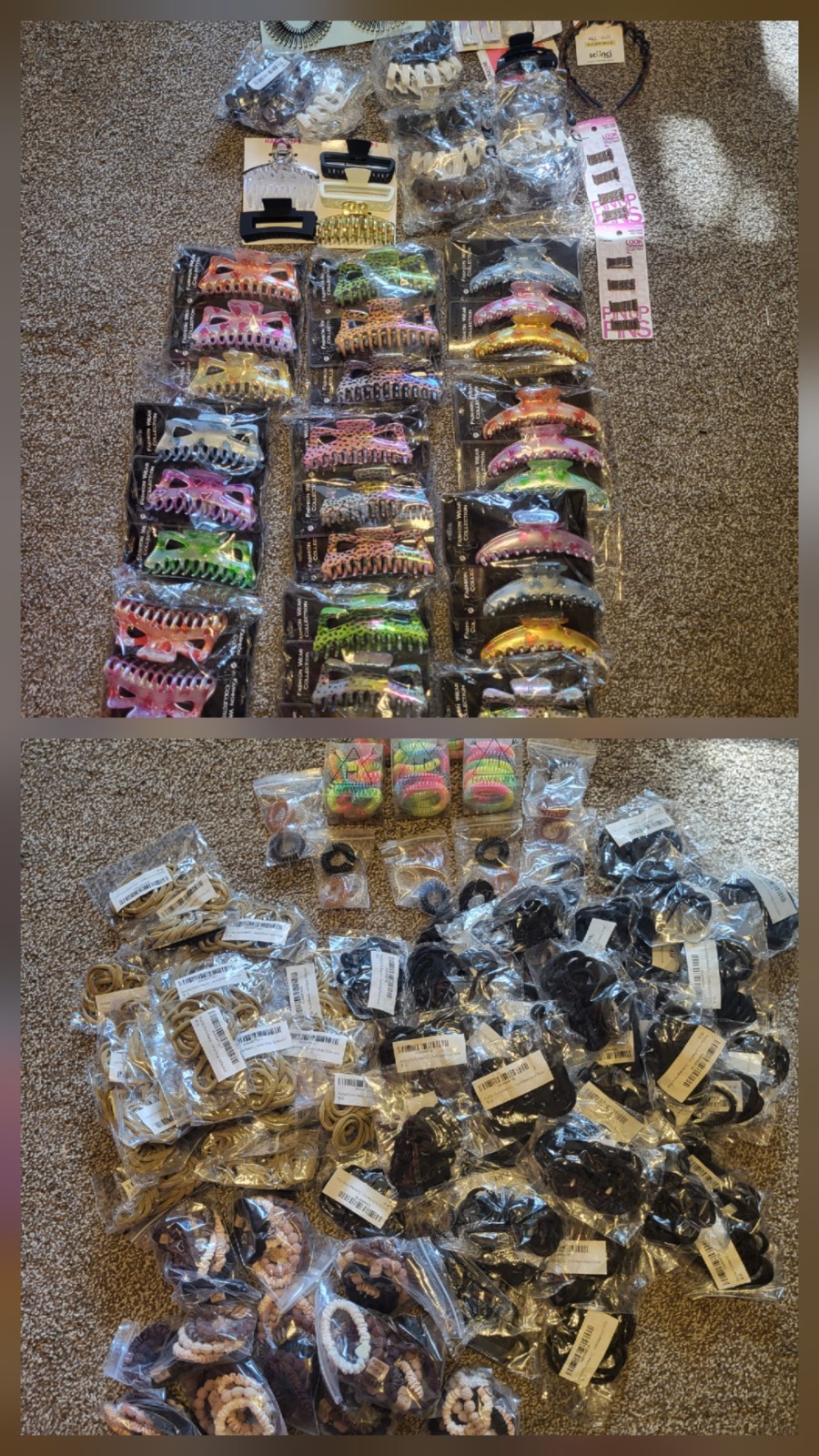 Huge Lot Of Hair Accessories. Over 150 Packs. All New Items. Some Multi Packs.