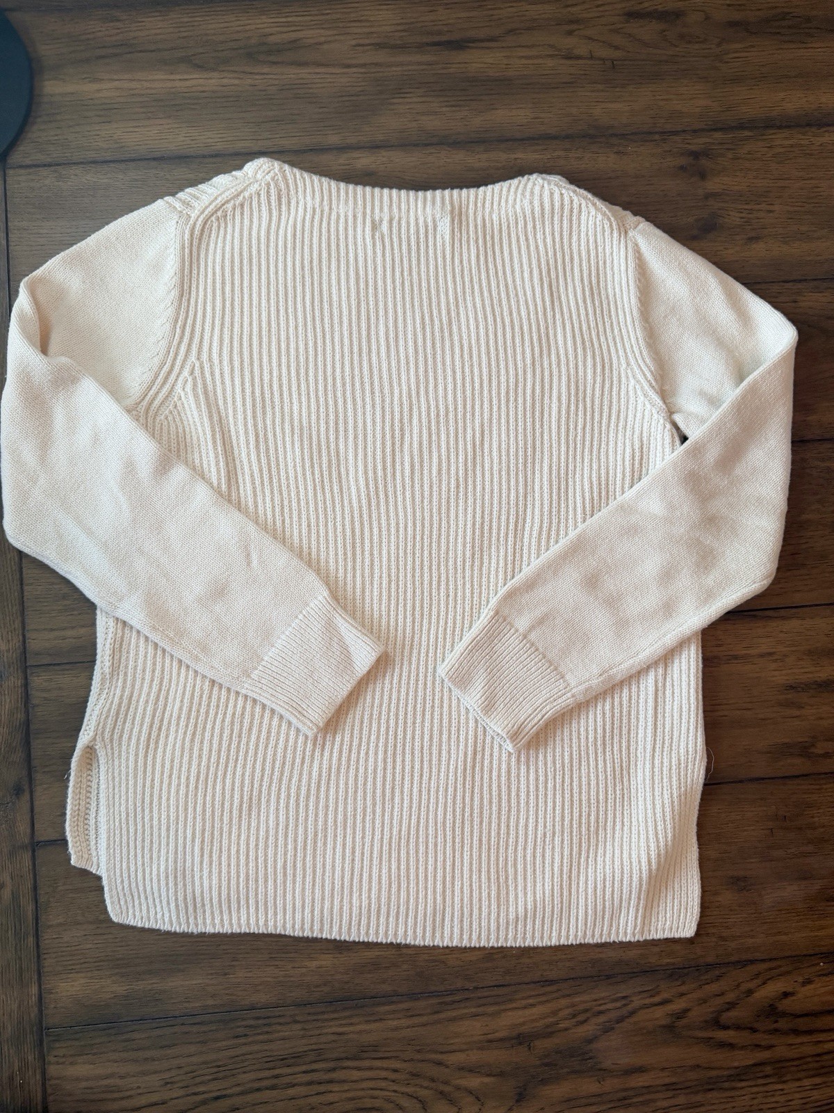 Banana Republic Beige Ribbed Knit Crewneck Long Sleeve Pullover Sweater S