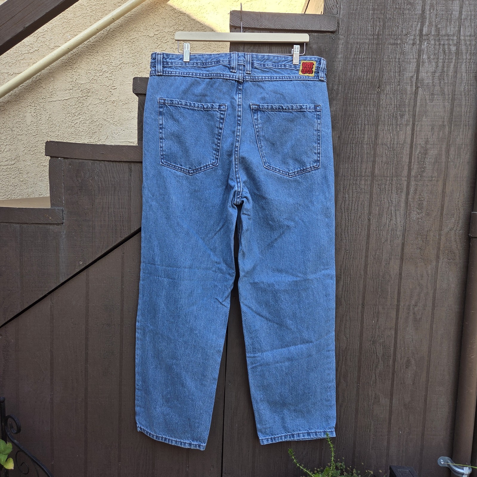 Empyre Men’s Blue Baggy Loose Fit Denim Jeans Embroidered Logo Size 36