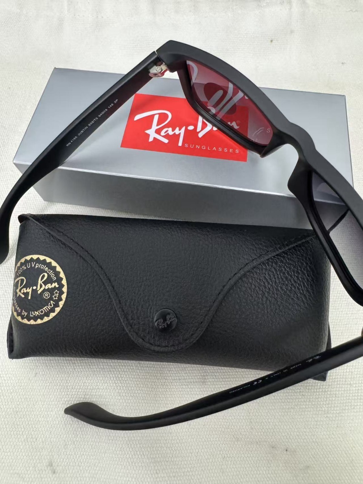 NEW Ray-Ban Justin Classic Grey Polarized Sunglasses RB4165 622/T3 54-16mm