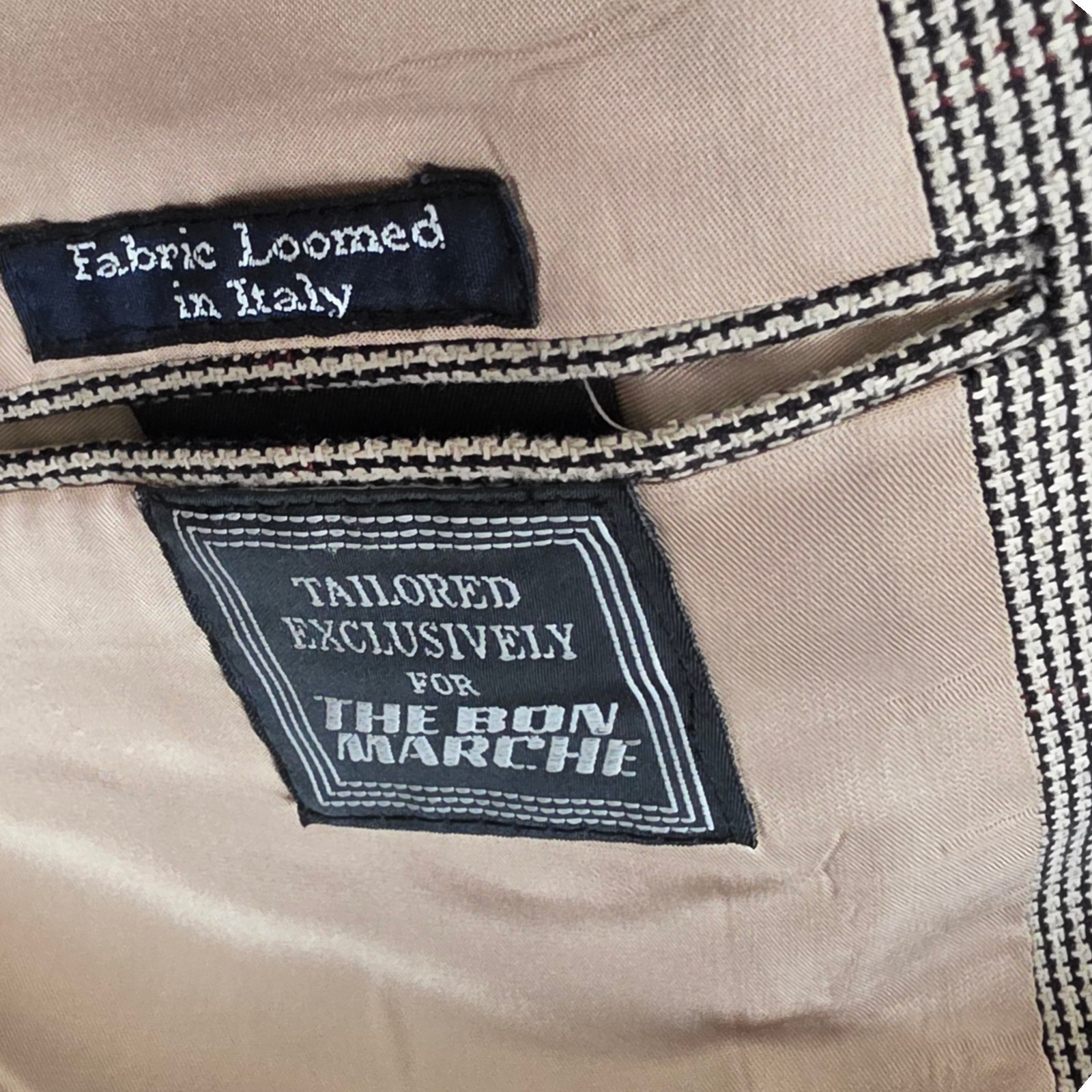 Vintage Burberry Blazer 44L Woven Nailhead Soft Tweed