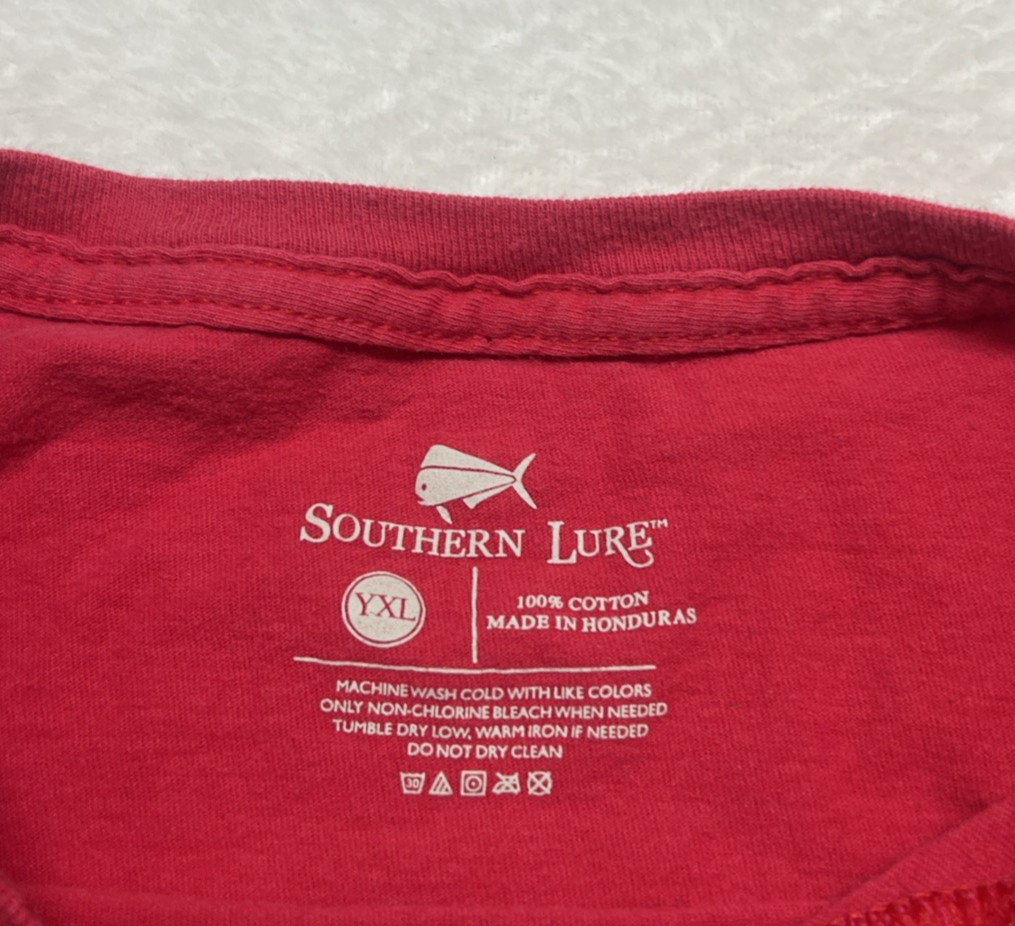 3 Southern Lure Youth Boys XL T-Shirts Cotton Short Sleeve Christmas Jeep Fish
