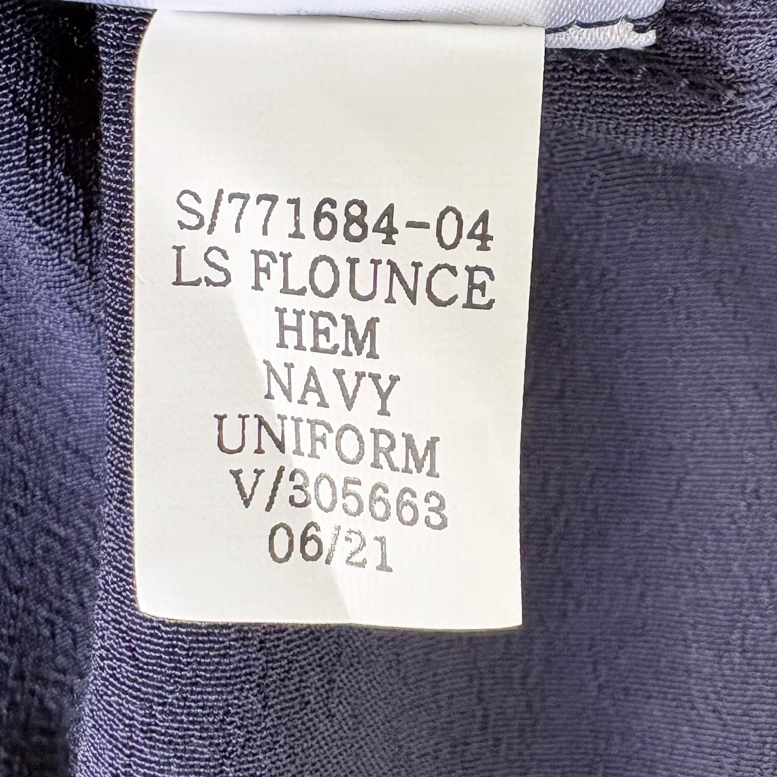 Gap Long Sleeve Flounce Hem Shift Dress Women L Navy