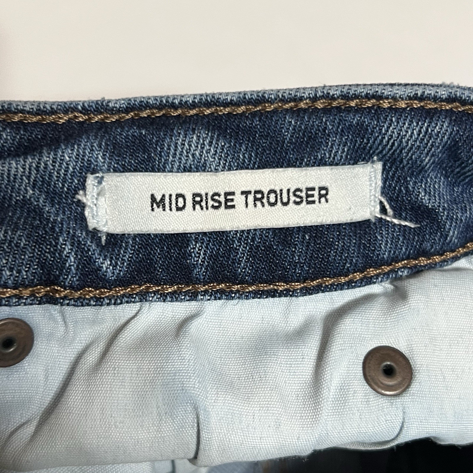 Wrangler Retro Mid Rise Trouser Jean Women’s Tag 28×34 (28×32) Blue Western