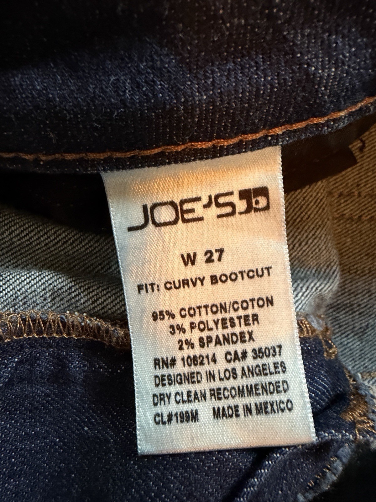 Joe’s Jeans Women’s Curvy Bootcut Medium Wash Blue Stretch 5-Pocket Size 27
