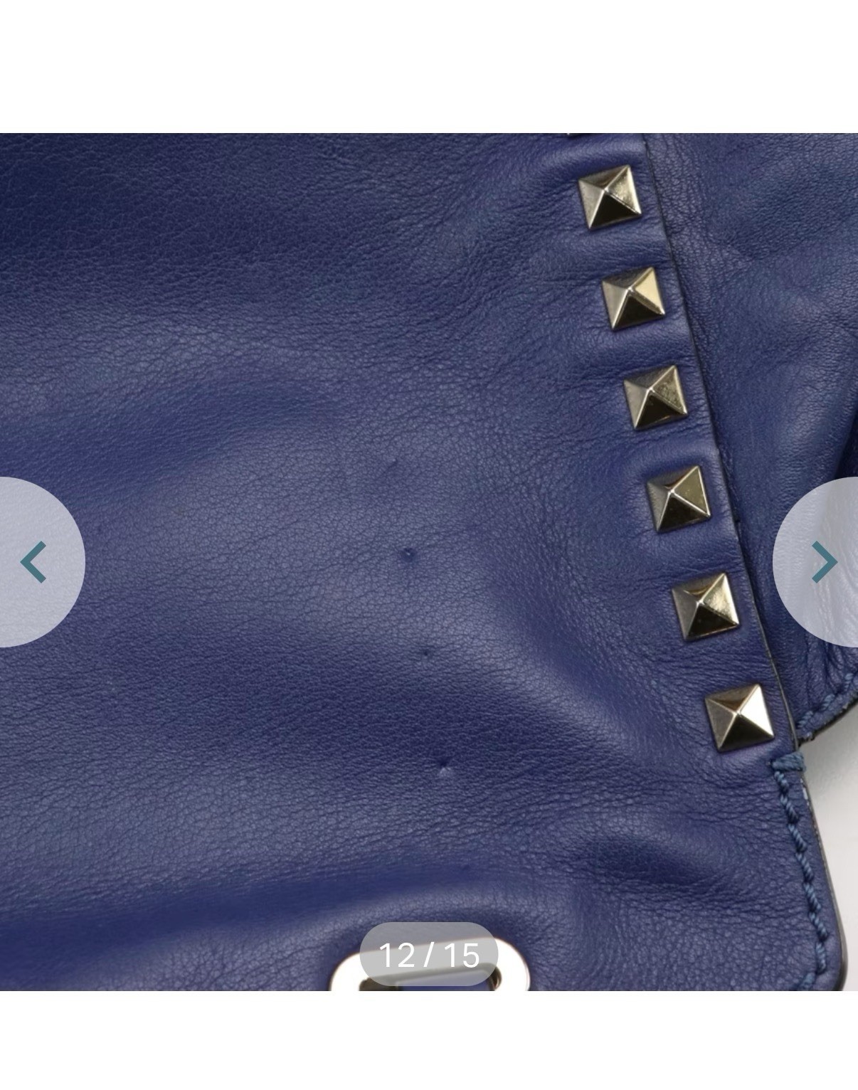 Valentino Garavani Rockstud Small Tote Blue leather spike, stud