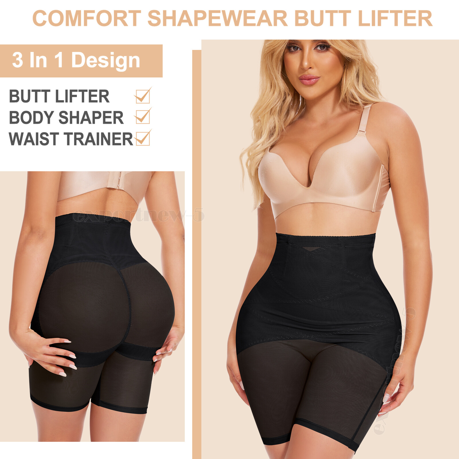 Tummy Control High Waist Shorts Girdle Pants Body Shaper Thigh Slimmer Shapewear
