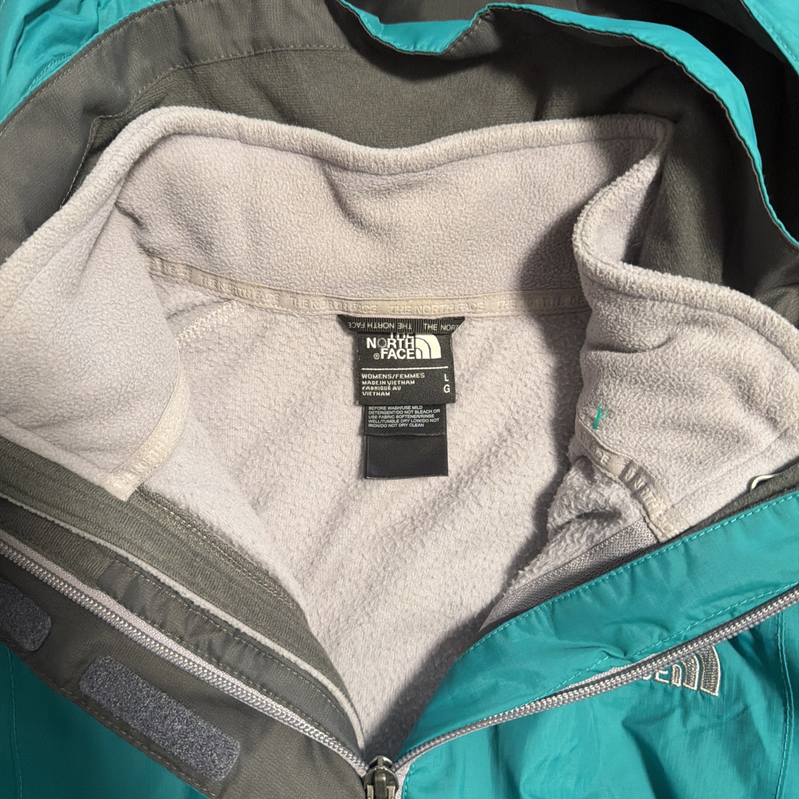 The North Face Jacket Womens HyVent 3-in-1 Waterproof Removable Poly Liner Sz L