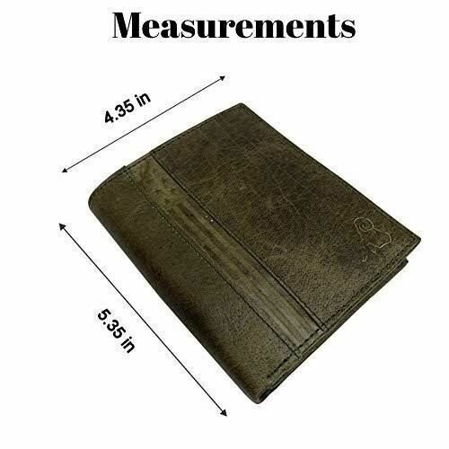 RFID Blocking Genuine Leather Bifold Hipster European Wallet For Men USA Series