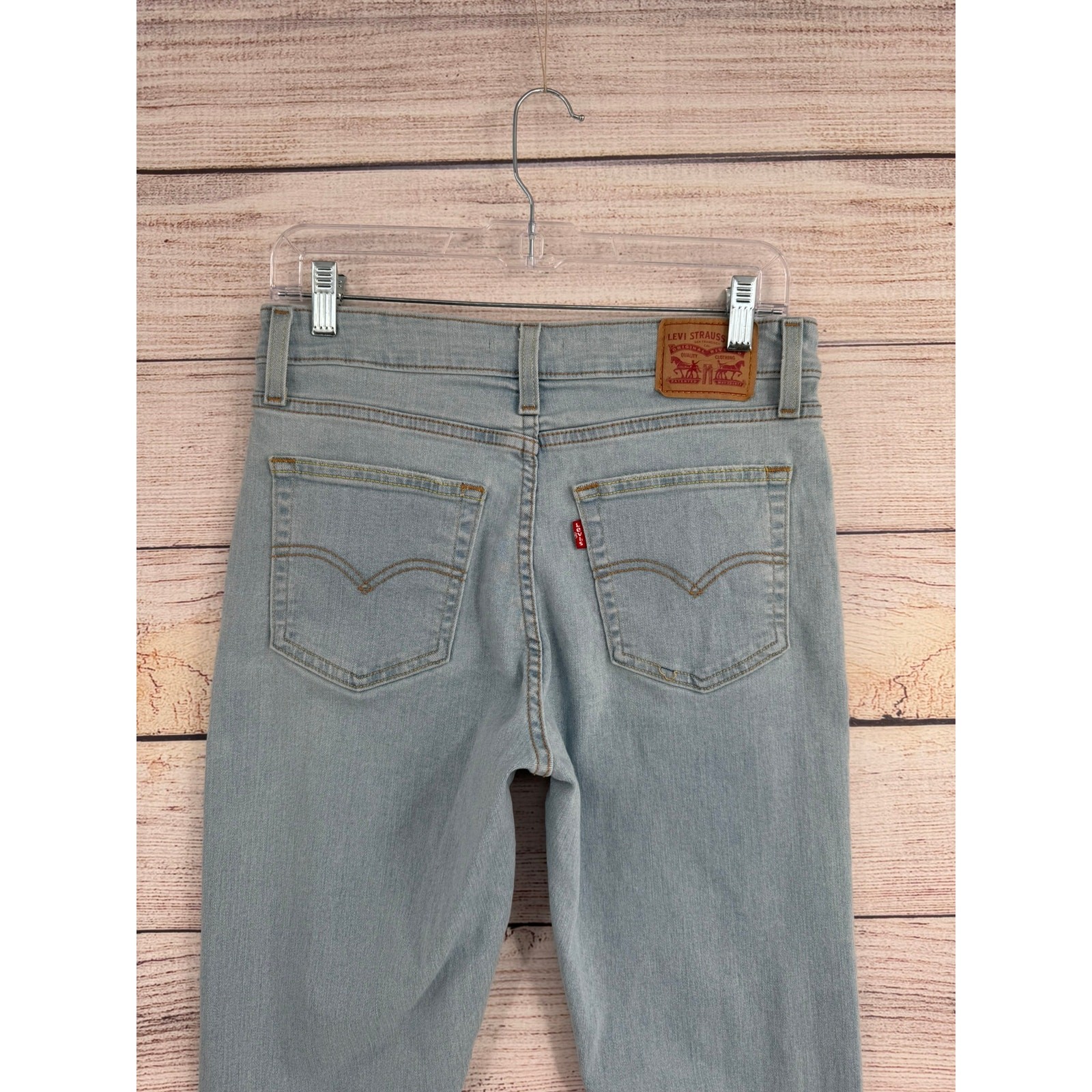 Levi’s 726 Flare Stretch Jeans Womens 28 Blue Light Wash Denim